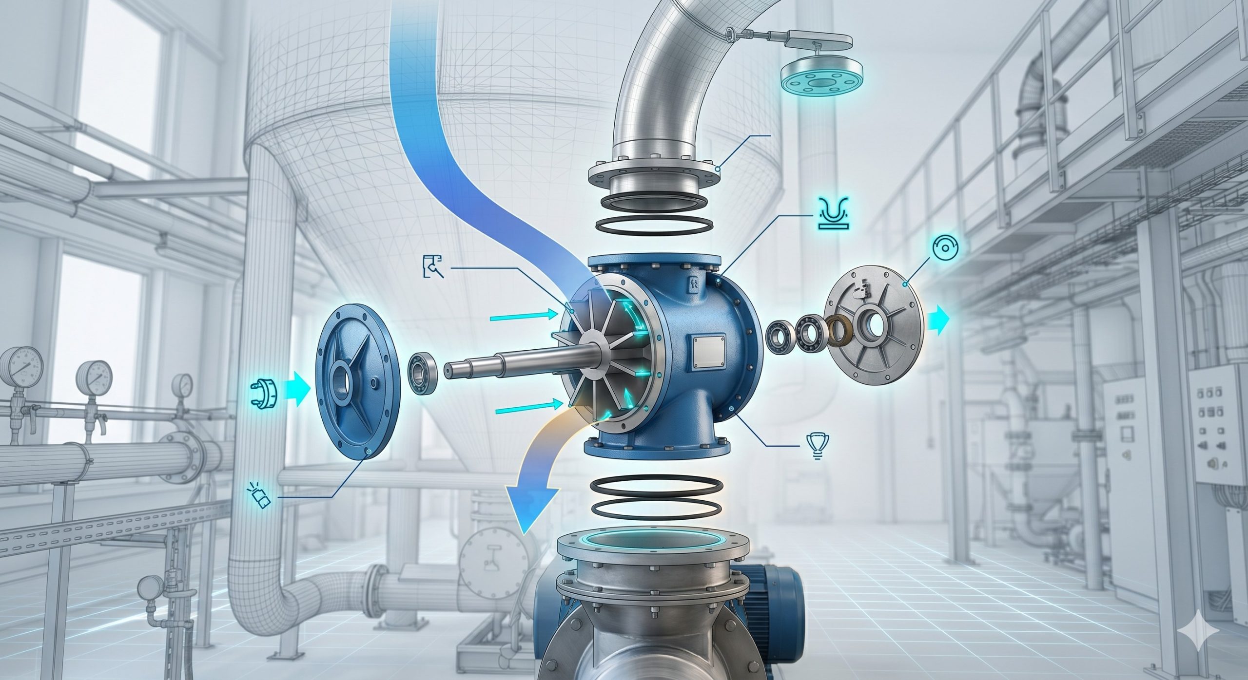 Heavy-Duty Rotary Valve, Doebritz Airlock Feeder, Cast Iron / ATEX Certified / Minimal Air Leakage scenario 2
