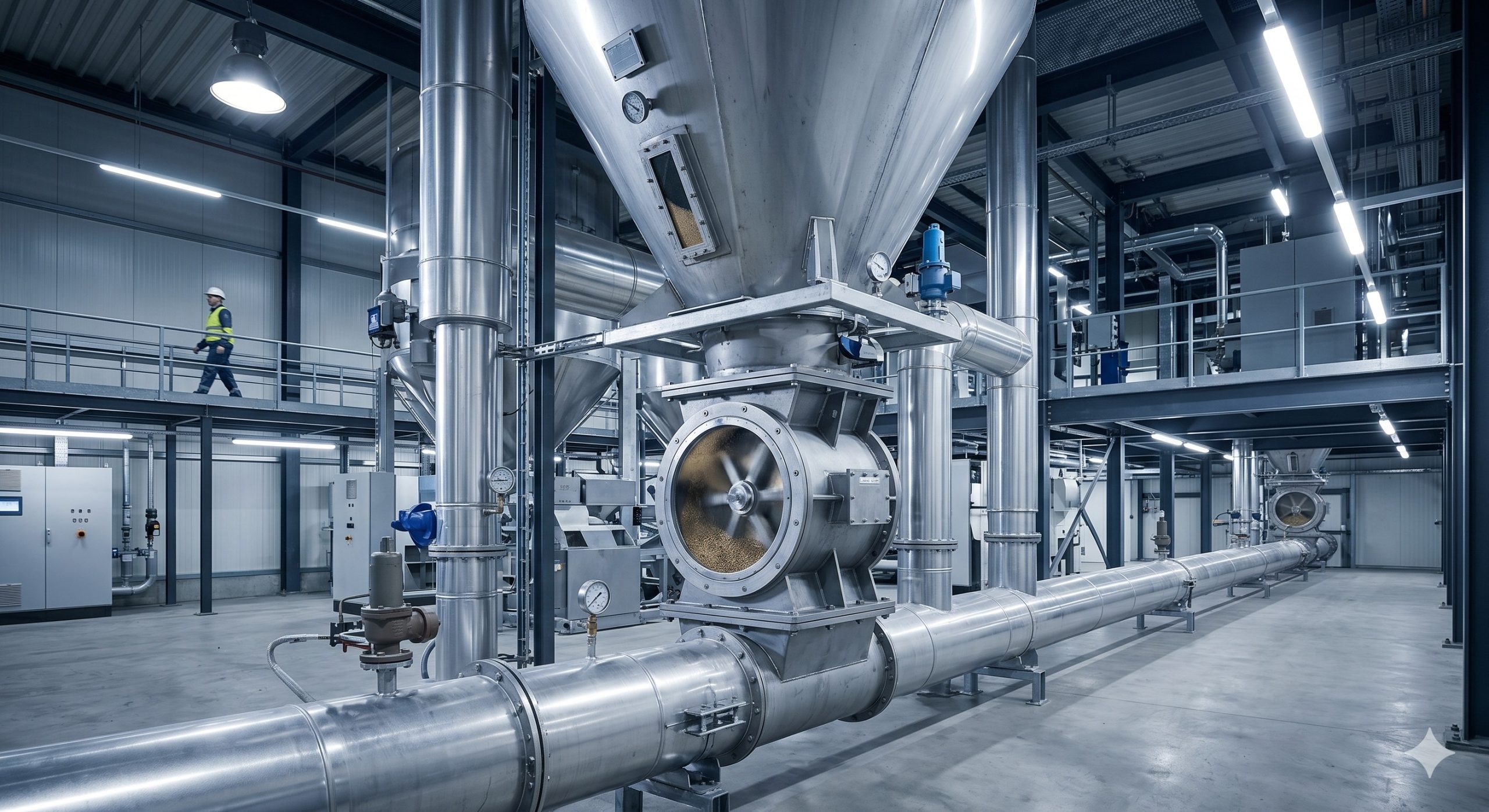 Drop-Through Rotary Valve, Doebritz Heavy-Duty Airlock, Cast Iron / ATEX Certified / Low Leakage scenario 1