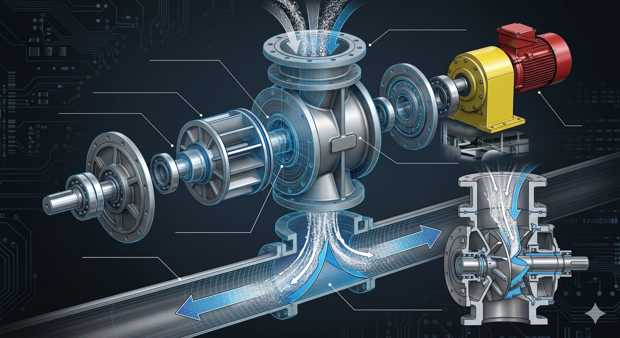 Doebritz Rotary Valve, Drop-Through Airlock Valve, Cast Iron / ATEX Certified for Pneumatic Conveying scenario 2