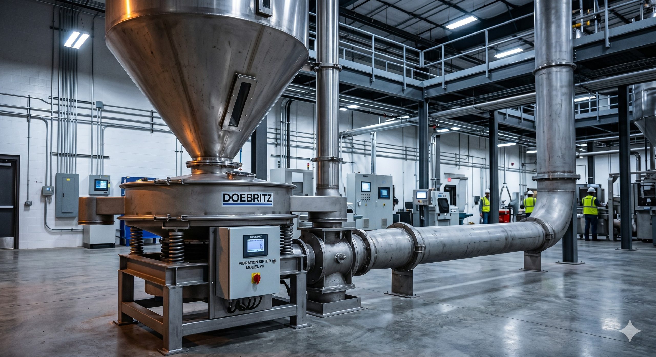 Vibration Sifter, Doebritz Vibratory Separator, High-Capacity 10-100 TPH / ATEX Certified for Powder & Bulk Solids scenario 1