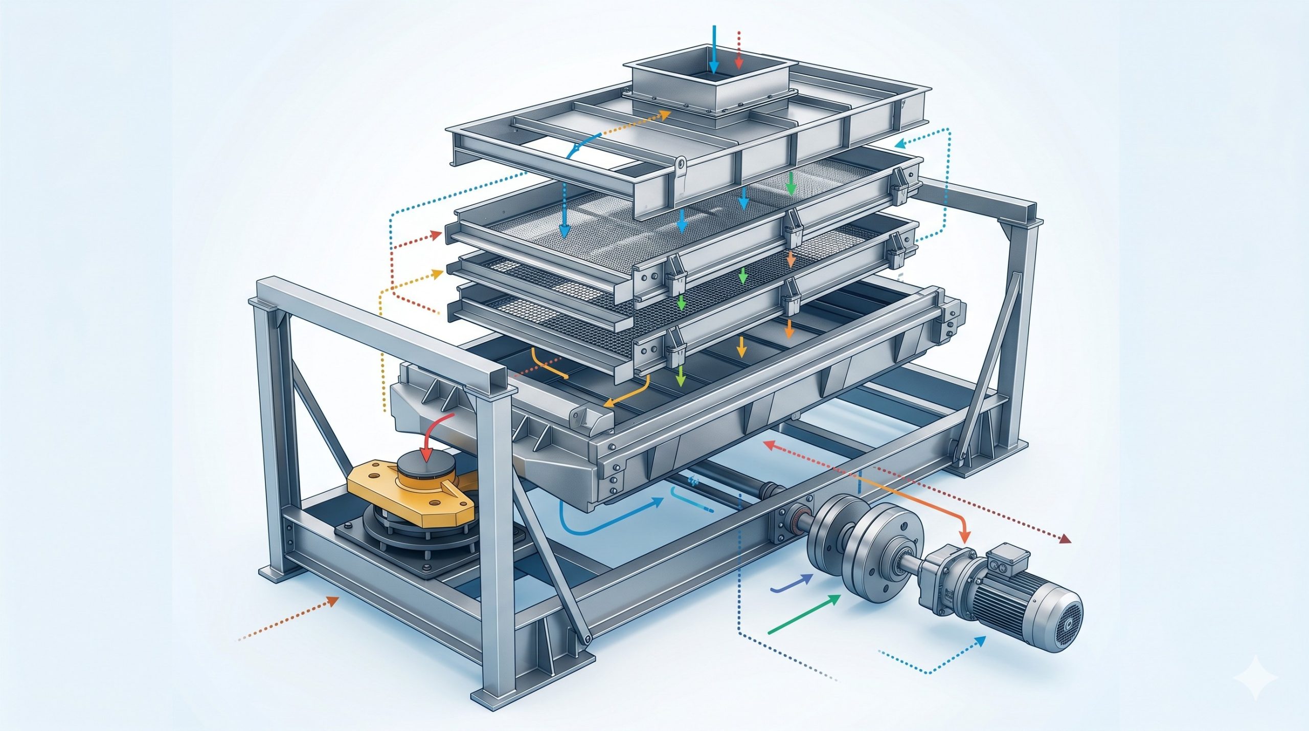 Gyratroy Sifter GSF Series, Doebritz Industrial Screener, High-Capacity / ATEX Certified scenario 2
