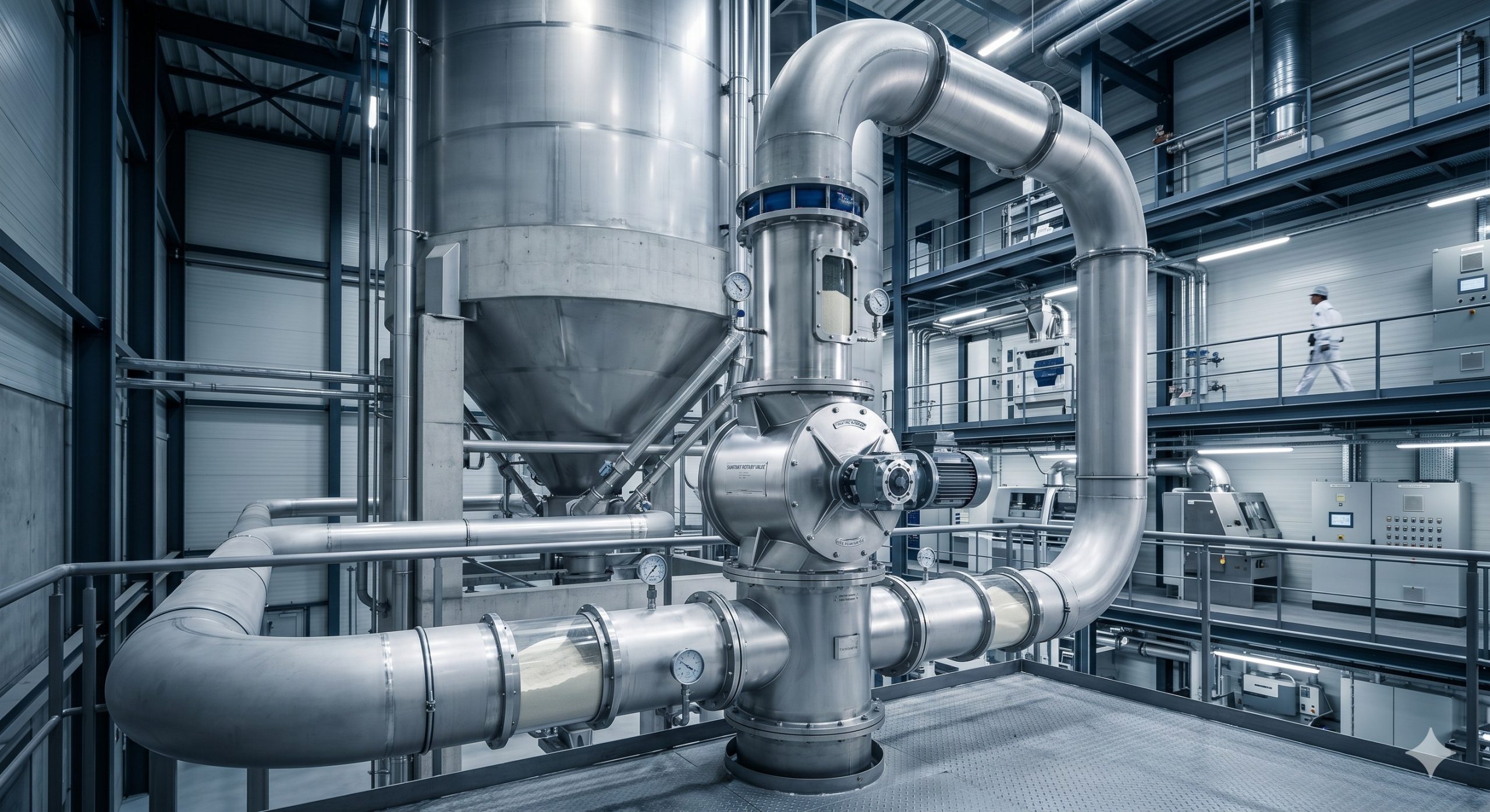 Sanitary Rotary Valve, Doebritz Airlock, Stainless Steel 316L / FDA Compliant & ATEX Certified scenario 1