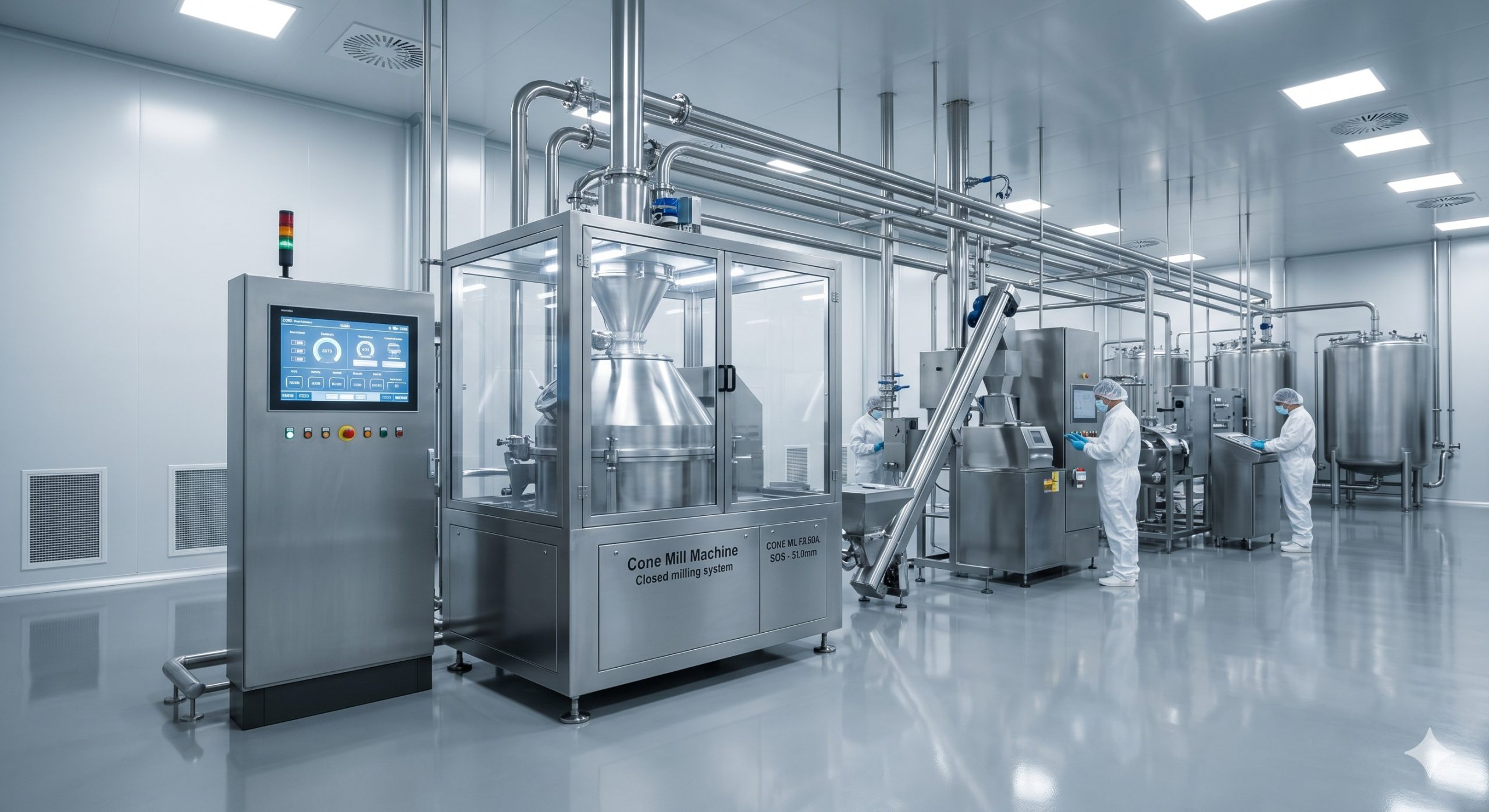 Cone Mill Machine, Doebritz Industrial Milling, Sanitary Design / ATEX Explosion-Proof scenario 1
