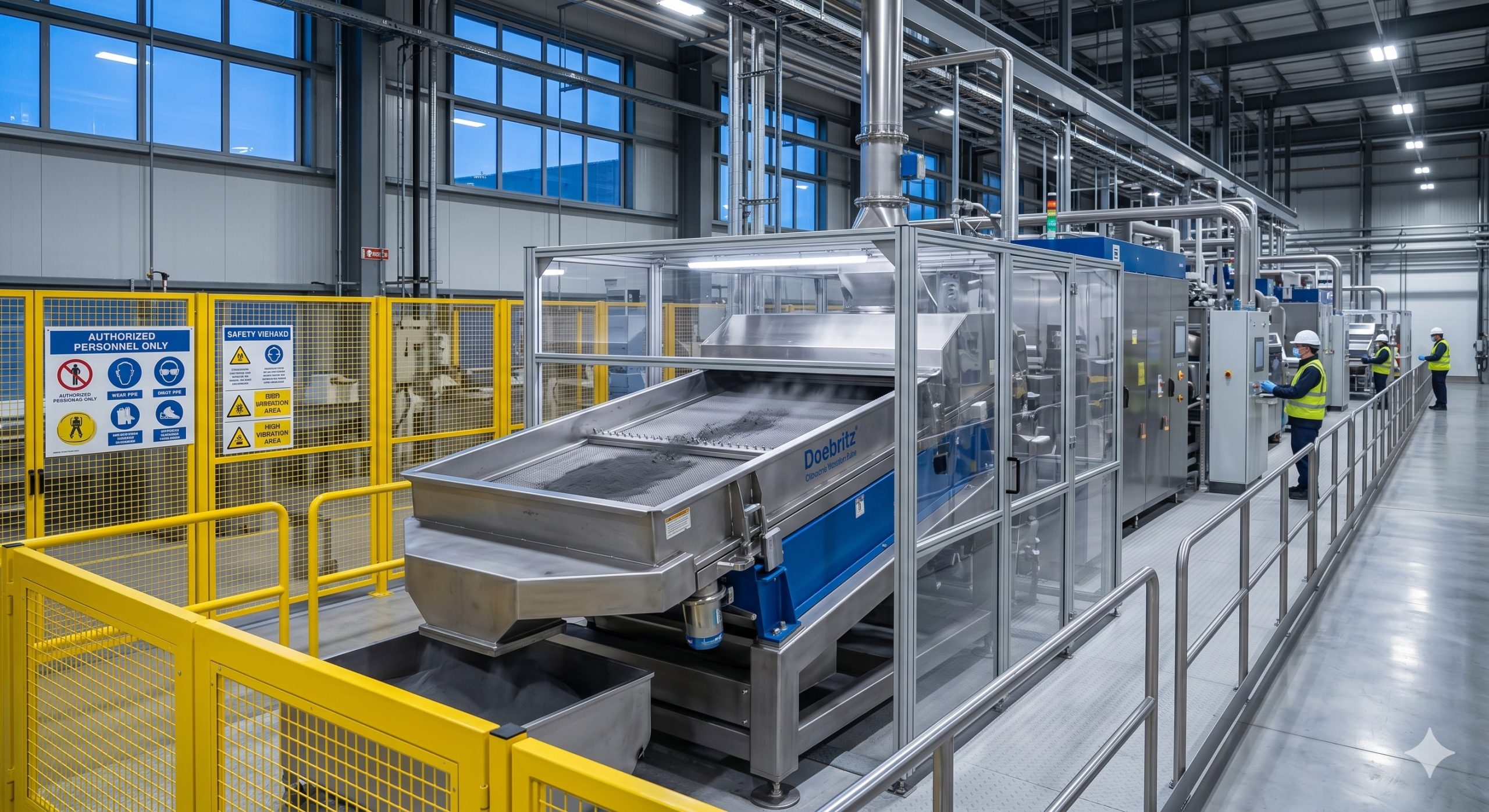 Ultrasonic Vibration Sifter, Doebritz High-Performance Sieving, ATEX Certified / 1.2m² Filter Area scenario 1