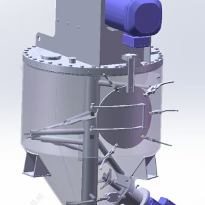 SS304 Vertical Powder Mixer for Food Industry, Doebritz Powder Blender, 300L Capacity / CIP Design