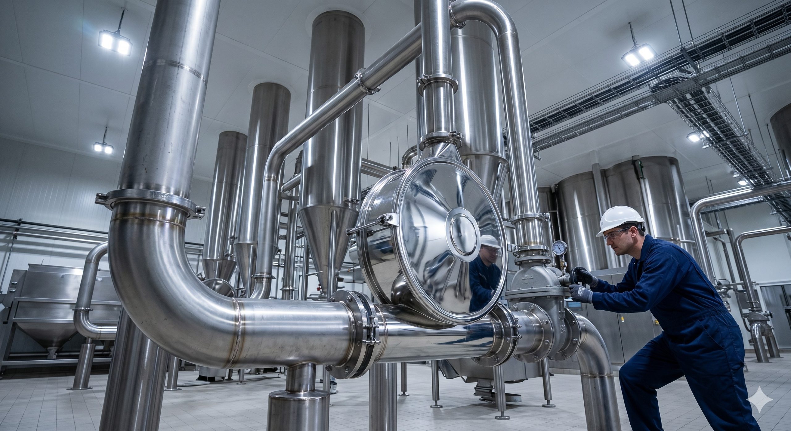 Mirror Polished Sifter, Doebritz Rotary Airlock, 30 m³/hr / ATEX Zone 21 scenario 1