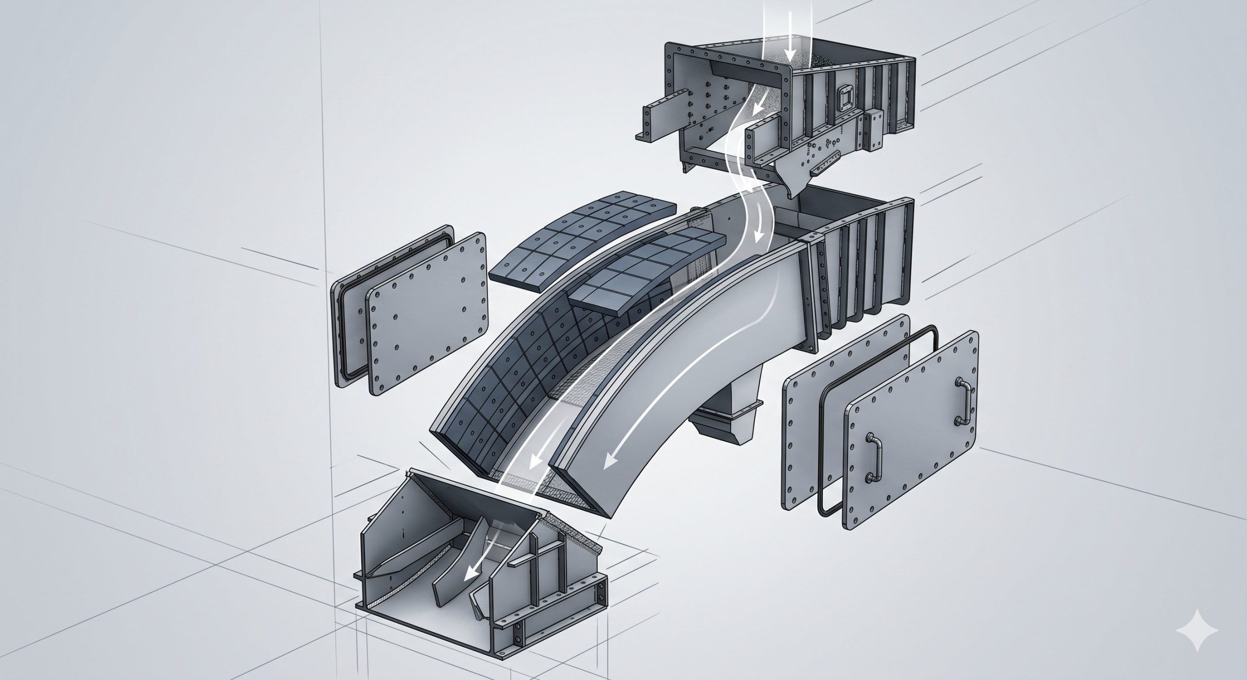 Doebritz Discharge Chute: Ni-Hard & Precision Machined Wear Plates | ATEX Certified scenario 2