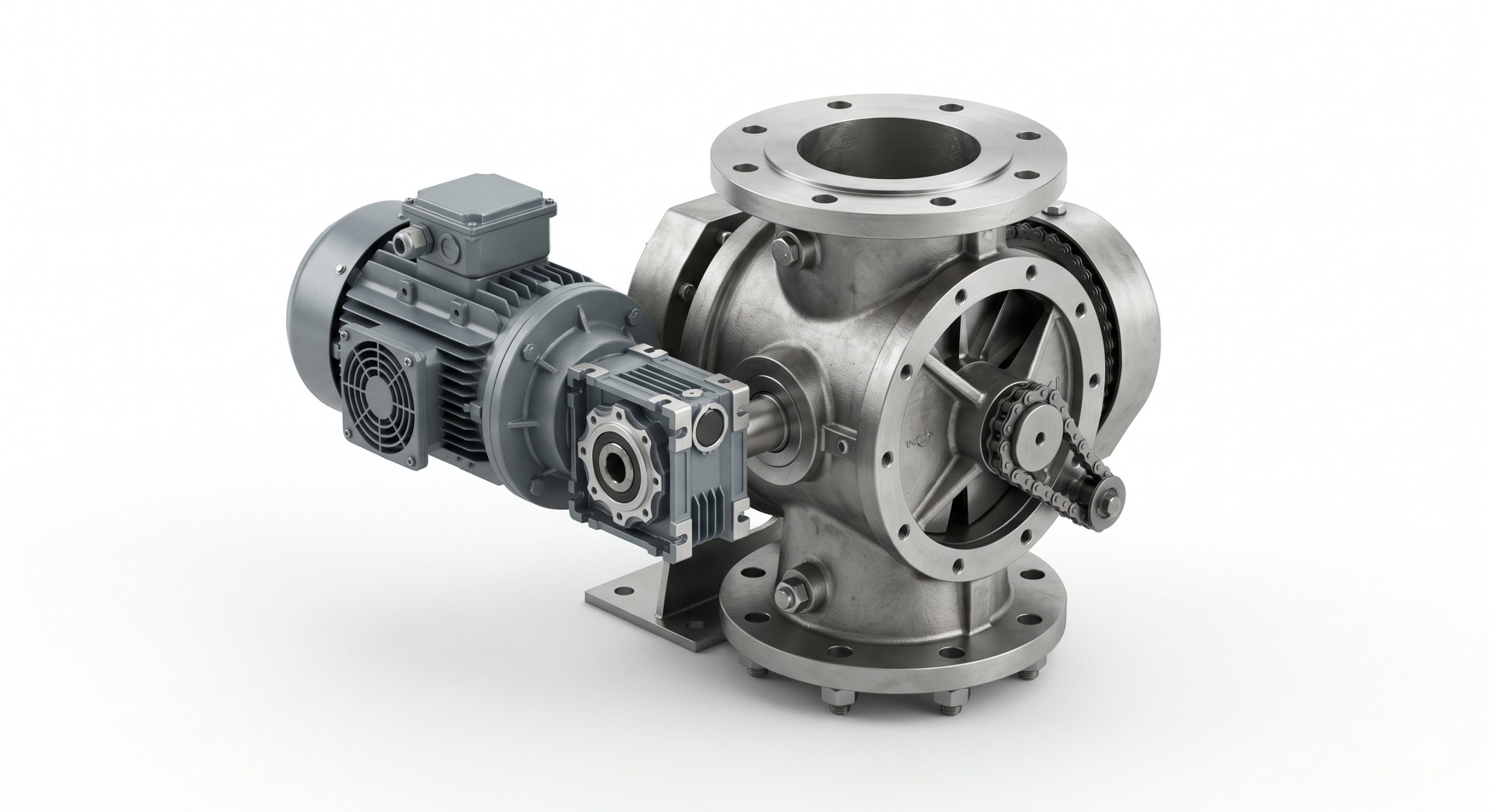 Doebritz Fine Particle Size Reduction Rotary Airlock Valve: Minimal Air Leakage & ATEX Certified (Model FPSR-200)