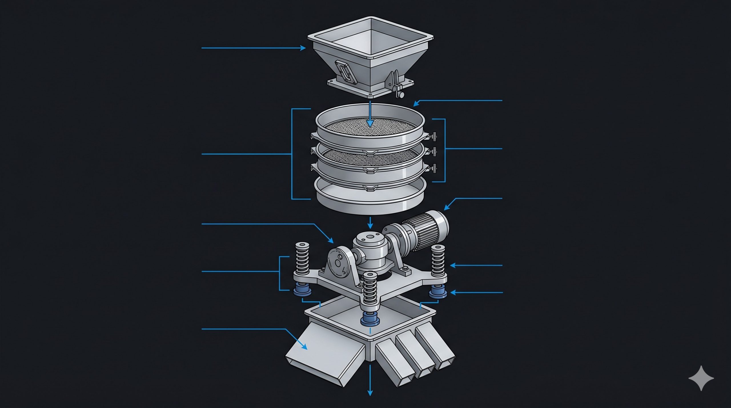 Pharmaceutical Sieve Shaker, Doebritz Industrial Sifter, 316L Stainless Steel / ATEX / High-Throughput Powder Classification scenario 2