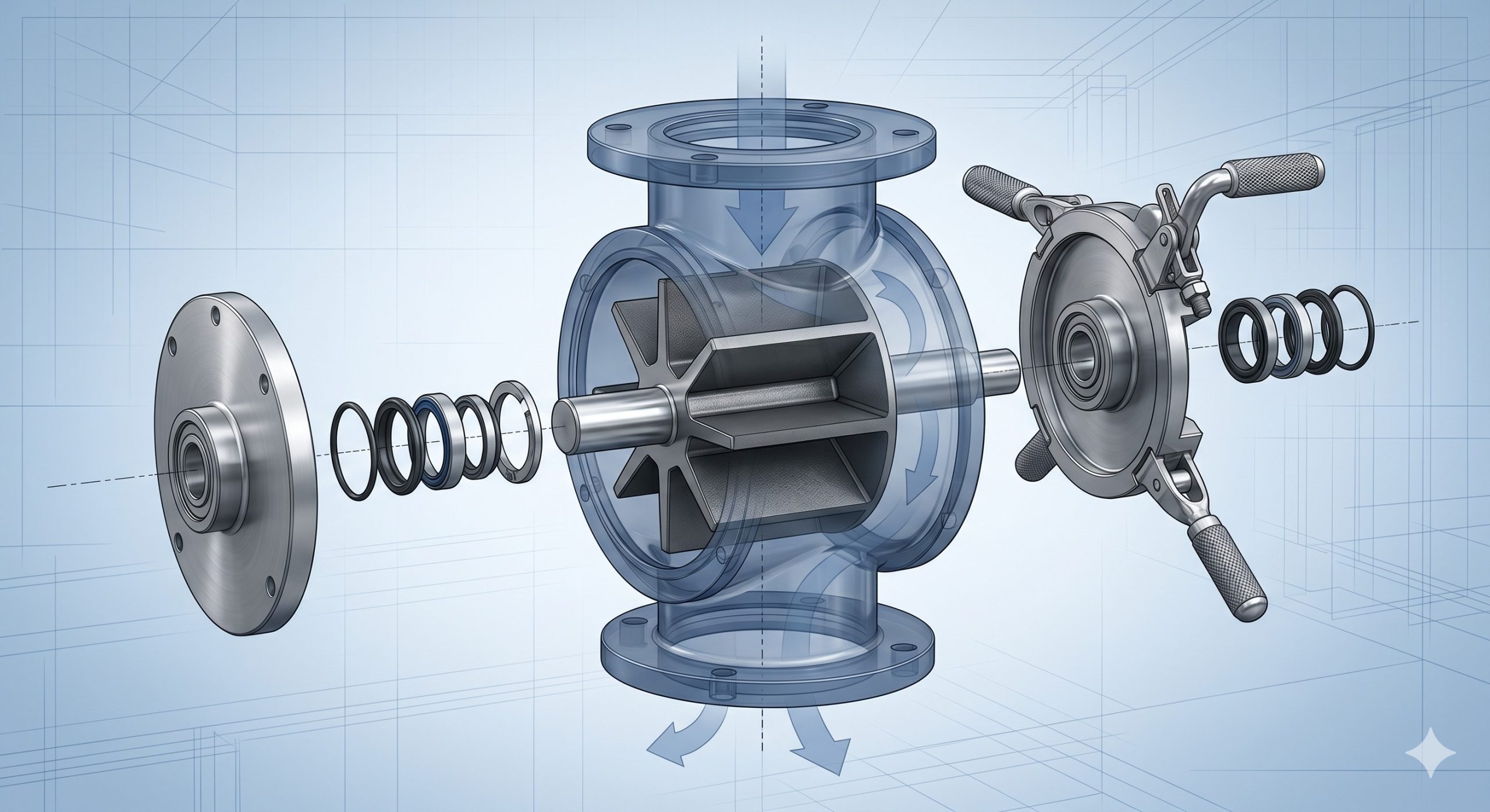ATEX Zone 20/21 Compliant Valve: Doebritz Stainless Steel with Tungsten Carbide Coating Quick-release Rotary Valve | Certified Explosion Safety & 0.1-0.2mm Clearance scenario 2