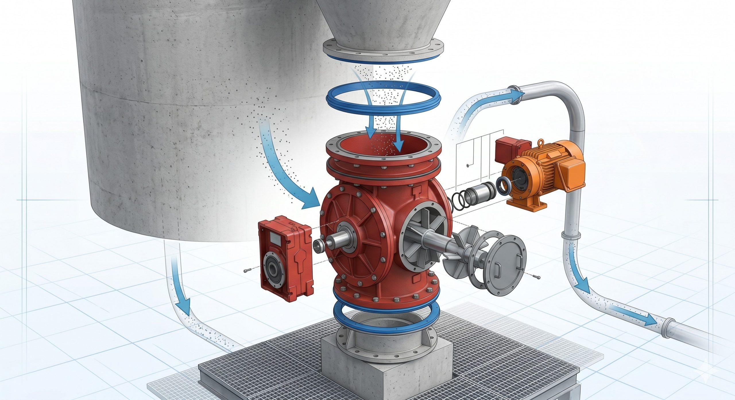ATEX Zone 20/21 Compliant Valve: Doebritz Gasket and O-ring Set | Certified Explosion Safety for Heavy-Duty Rotary Airlocks scenario 2