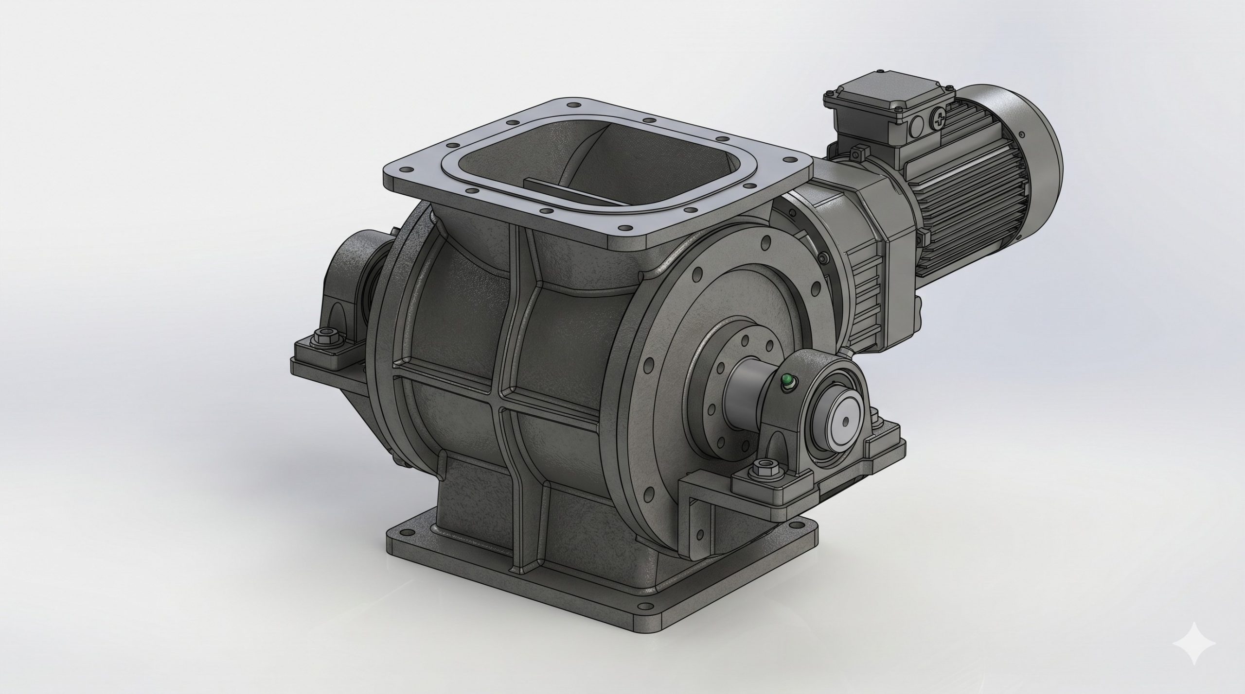 Doebritz Direct-drive Rotary Valve: Cast Iron / Stainless Steel - Minimal Air Leakage - Image 3