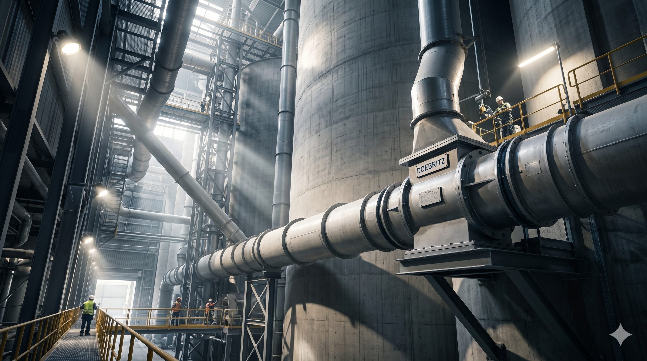Side-entry Rotary Valve, Doebritz Heavy-Duty Airlock, Cast Iron / ATEX Certified for Explosive Dusts scenario 1