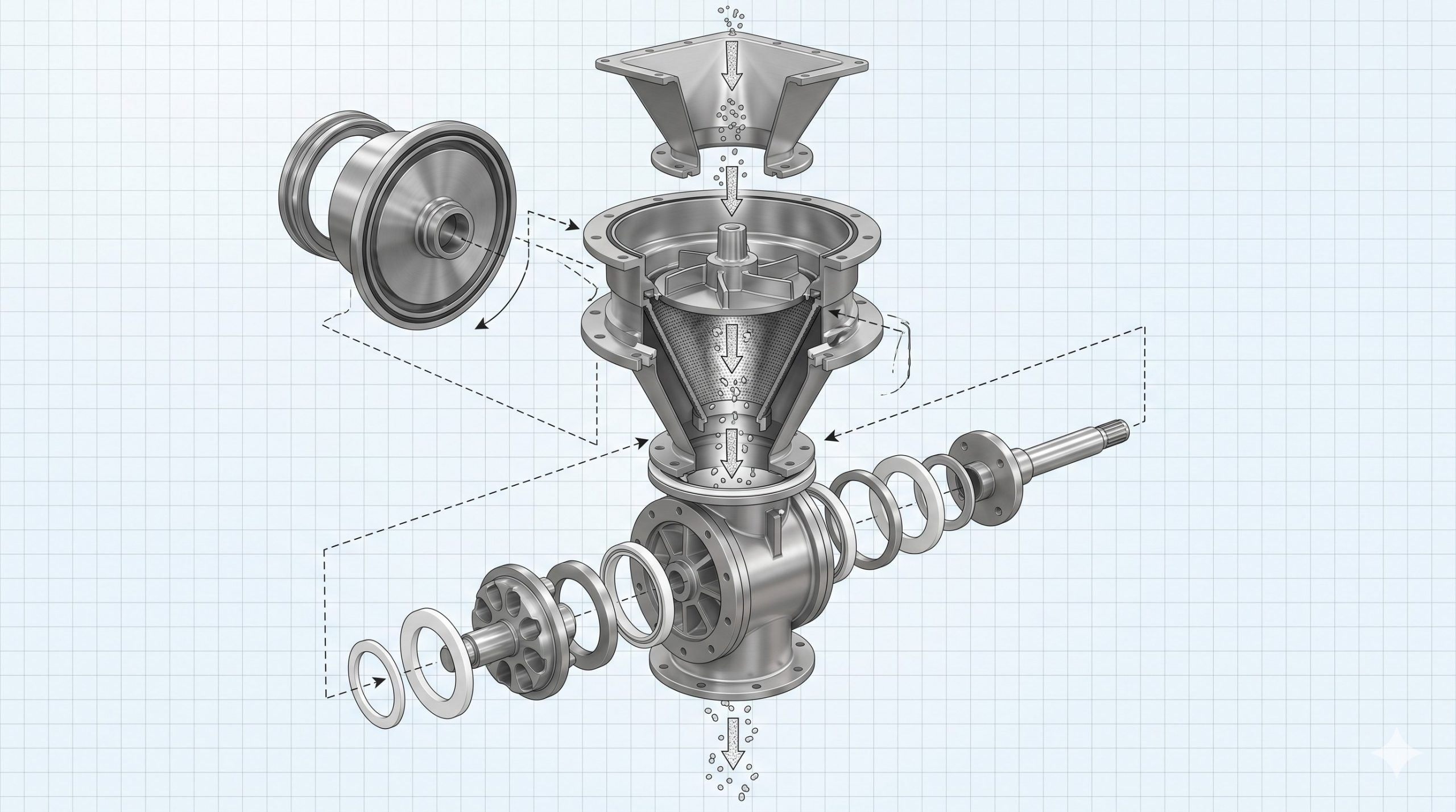 ATEX Zone 20/21 Compliant Valve: Doebritz PTFE Sealed Cone Mill | Certified Explosion Safety for Heavy-Duty Powder Processing scenario 2