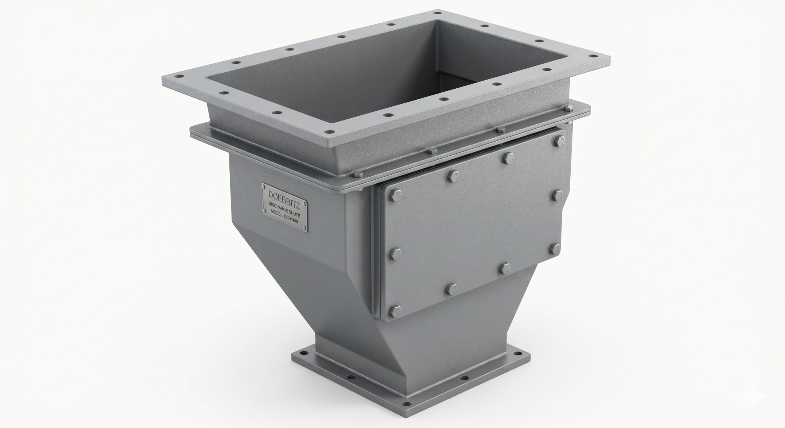 Doebritz Discharge Chute: Ni-Hard & Precision Machined Wear Plates | ATEX Certified