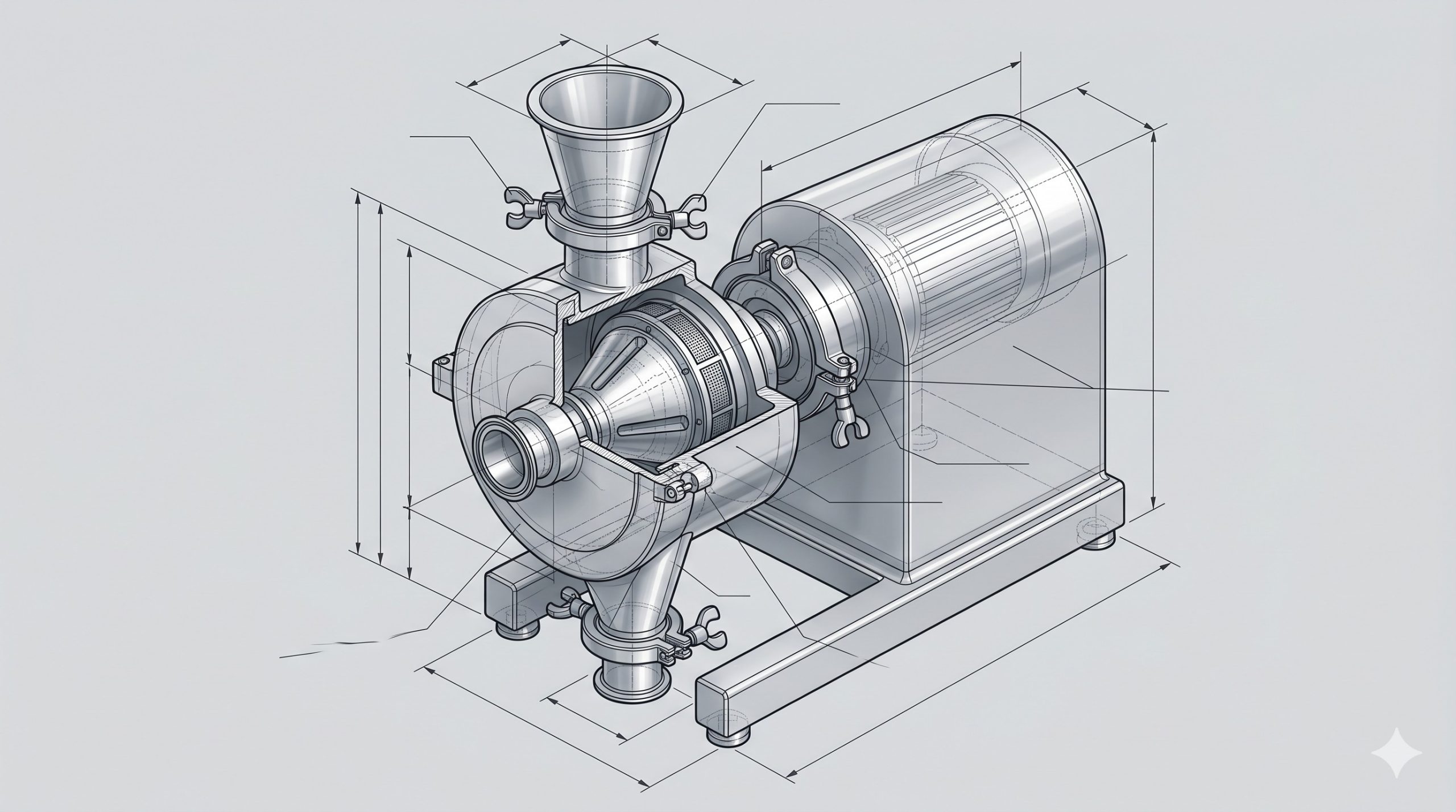 Nutraceutical Cone Mill, Doebritz Industrial Comminution Mill, FDA-Compliant / Sanitary Design - Image 3
