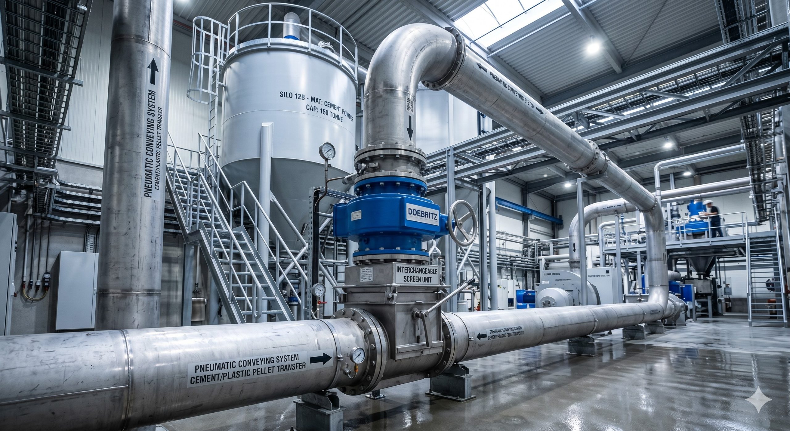Doebritz Interchangeable Screen Rotary Valve: Cast Iron / Stainless Steel - Minimal Air Leakage (ATEX Ready) scenario 1