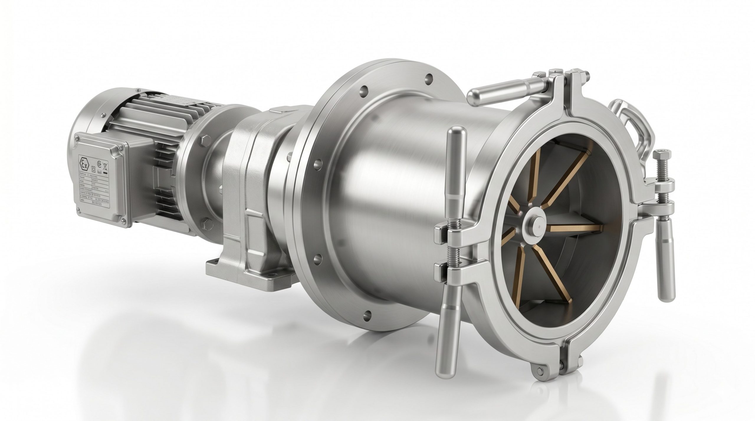 ATEX Zone 20/21 Compliant Valve: Doebritz Stainless Steel with Tungsten Carbide Coating Quick-release Rotary Valve | Certified Explosion Safety & 0.1-0.2mm Clearance