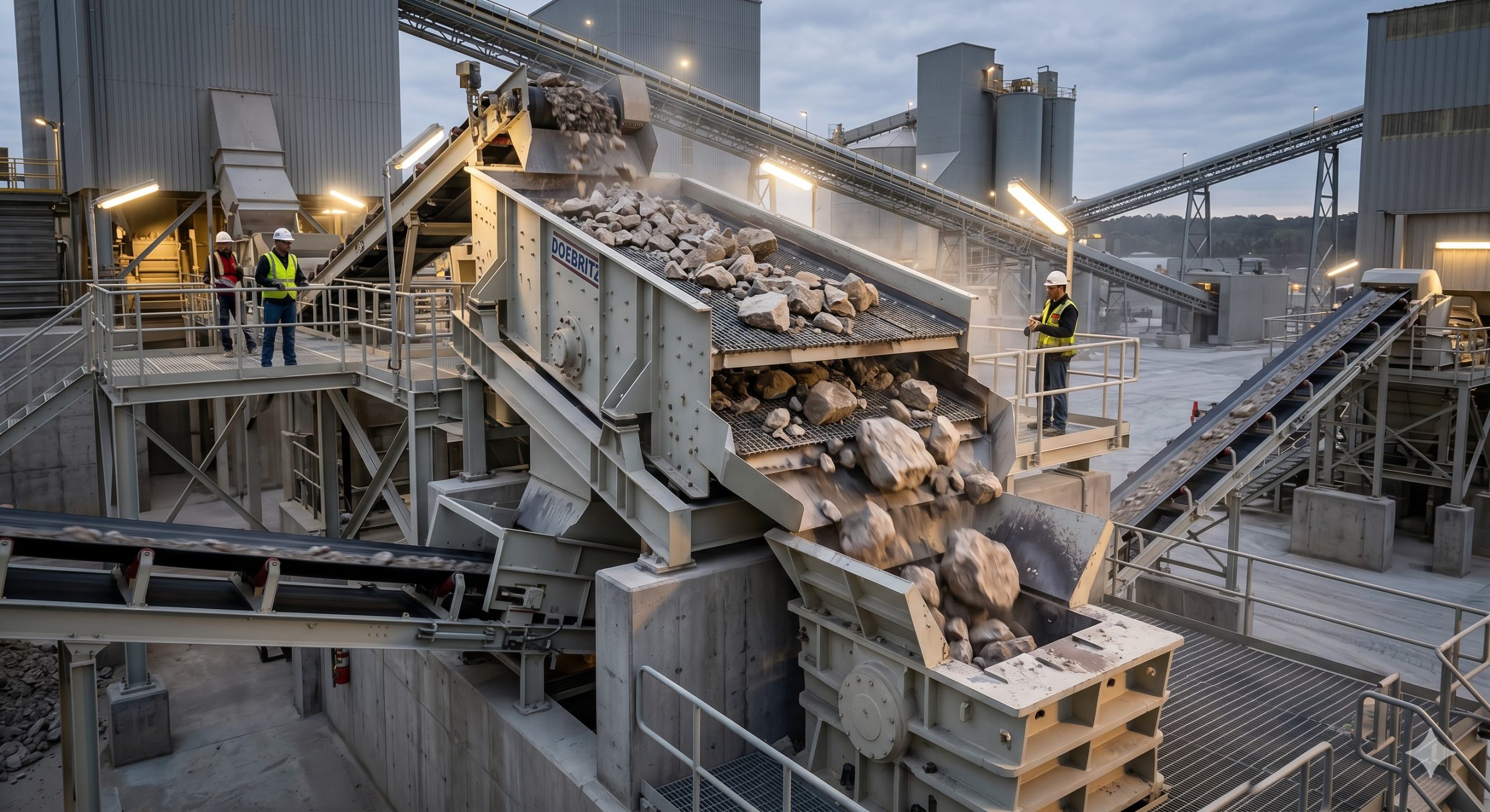 Doebritz Coarse Material Screen: Ni-Hard Armor & ATEX Certified | Heavy-Duty Scalping Performer scenario 1