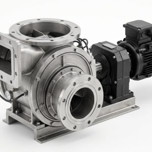 Offset Inlet Rotary Valve, Doebritz Heavy-Duty Airlock, ATEX Certified / CNC-Machined Rotor