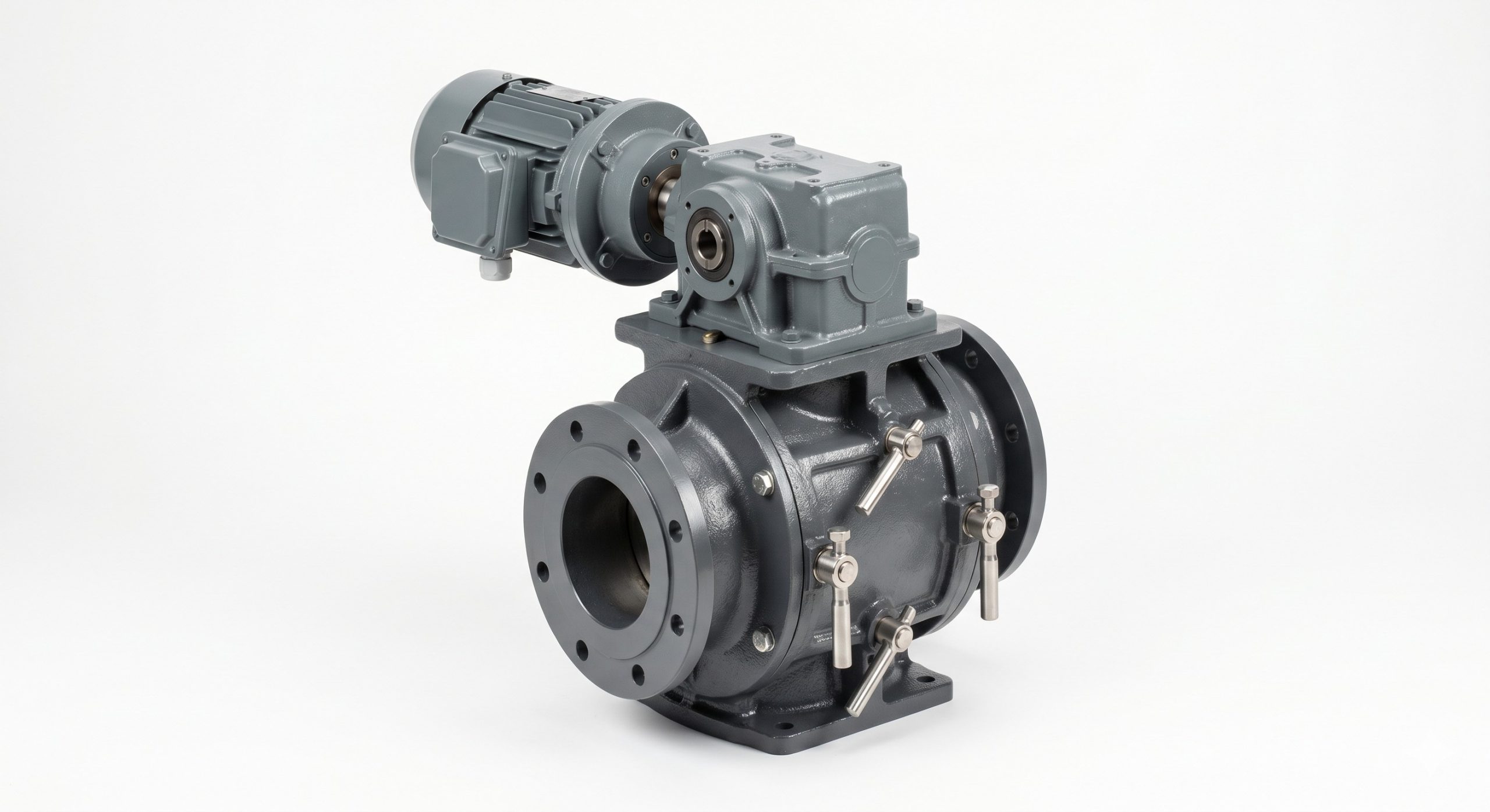 Quick-Clean Demountable Valve: Doebritz Carbon steel painted Quick-release rotary valve | Sanitary Processing Standard