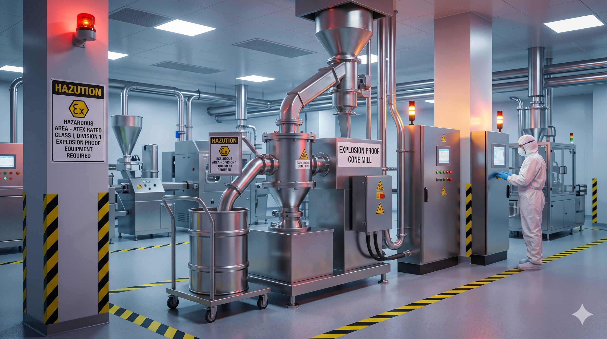 ATEX Zone 20/21 Compliant Valve: Doebritz Explosion-proof Cone Mill | Certified Explosion Safety for Heavy-Duty Milling scenario 1