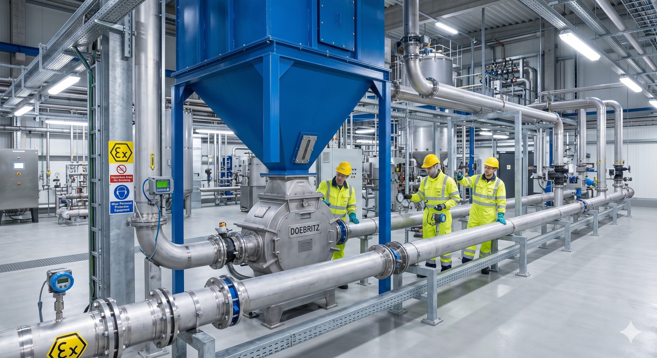 ATEX Zone 20/21 Compliant Valve: Doebritz Grinding Chamber | Certified Explosion Safety for Heavy-Duty Processing scenario 1