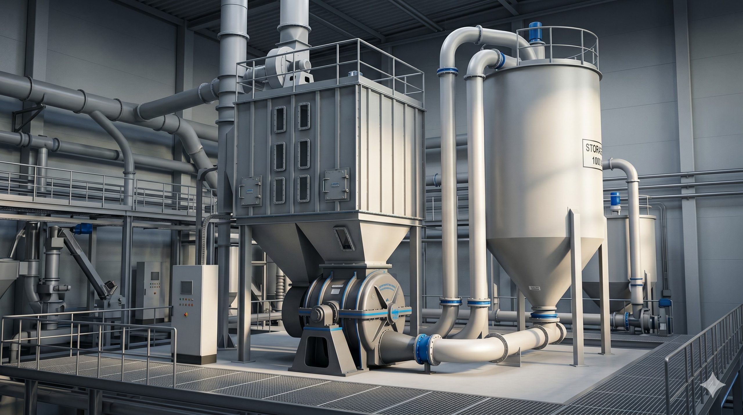 Chemical Powder Sifter, Doebritz Rotary Airlock Valve, ATX / High-Pressure Up to 3.5 Bar / Wear-Resistant Design scenario 1