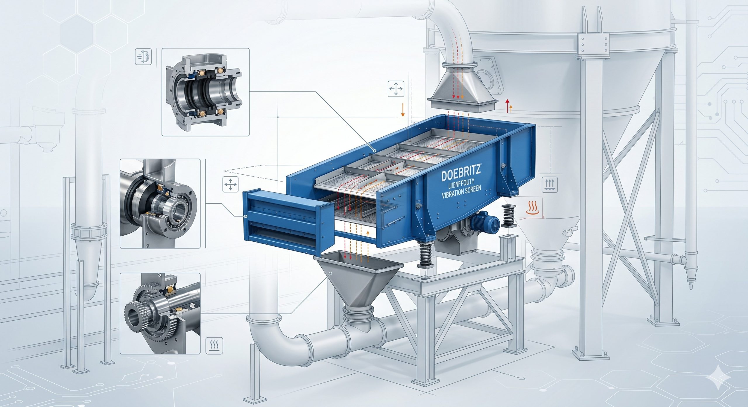 Heavy-Duty Vibration Screen, Doebritz Industrial Sieving, High-Capacity / ATEX Certified scenario 2