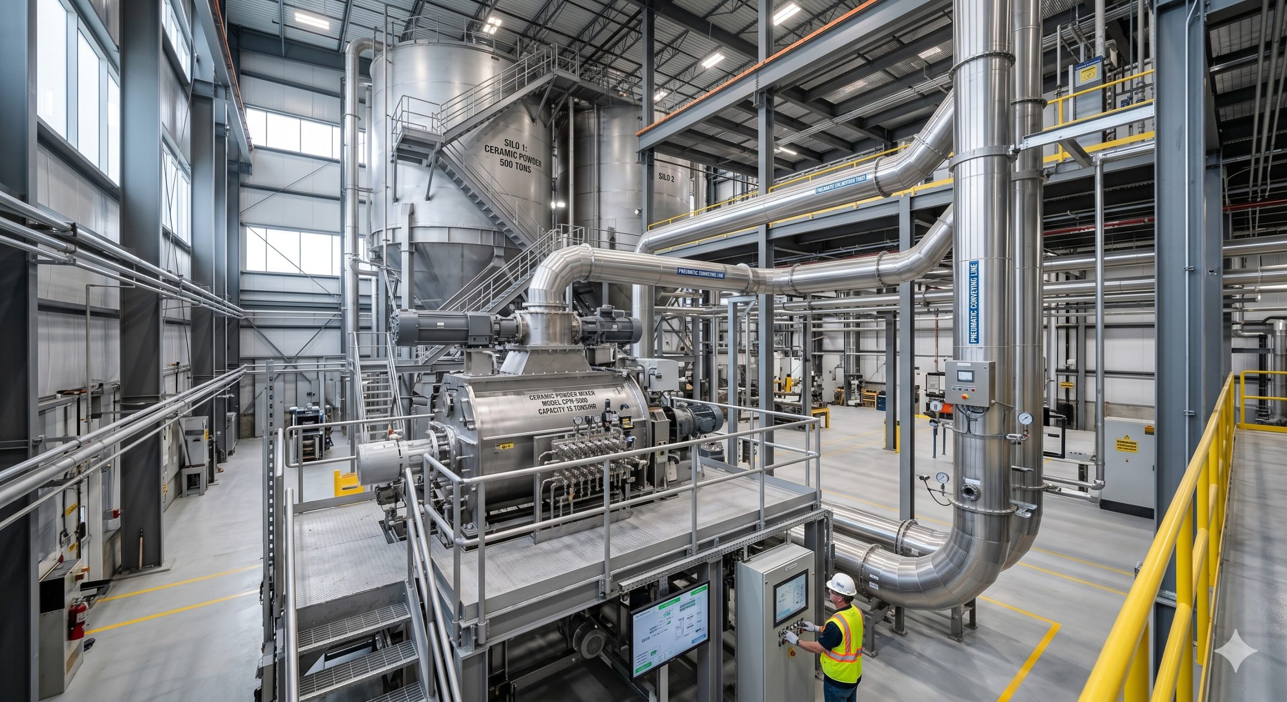 Ceramic Powder Mixer, Doebritz Industrial Mixer, High-Shear Homogenization / ATEX Certified scenario 1