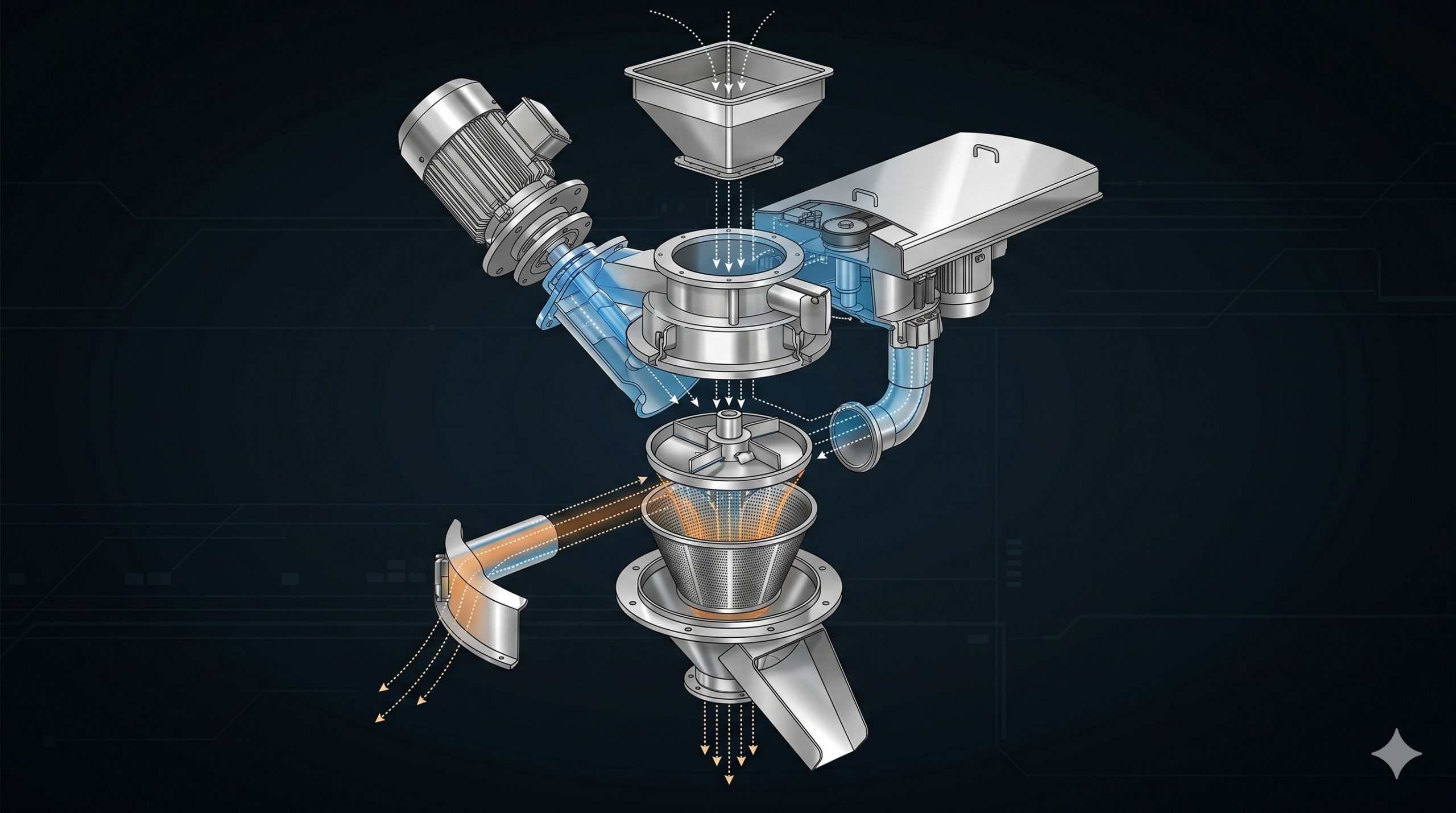 Nutraceutical Cone Mill, Doebritz Industrial Comminution Mill, FDA-Compliant / Sanitary Design scenario 2