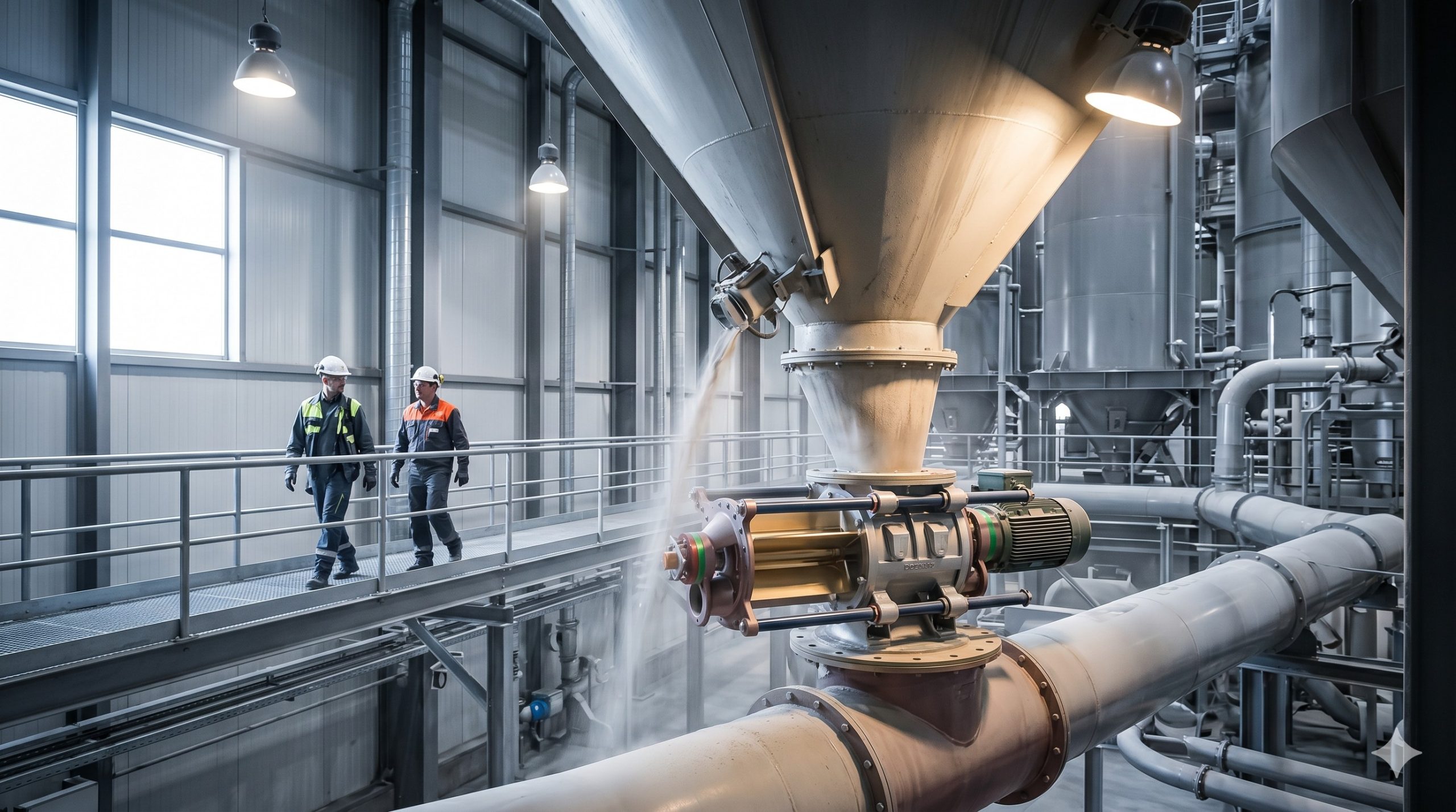 Doebritz Adjustable Blade Rotary Valve: Cast Iron / Stainless Steel - Minimal Air Leakage & ATEX Ready scenario 1
