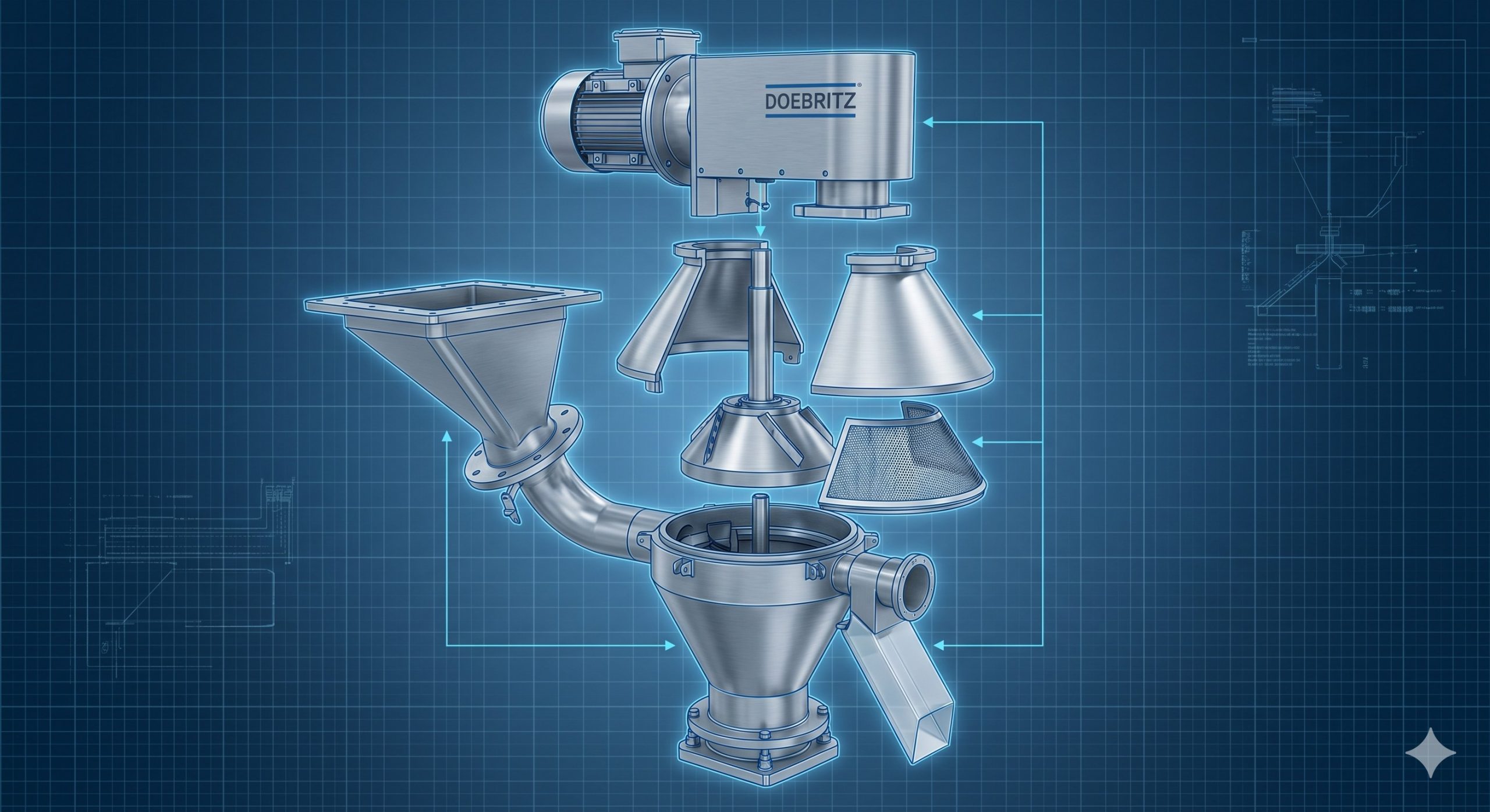 Pharmaceutical Cone Mill, Doebritz Industrial Milling, Stainless Steel 316L / FDA Compliant scenario 2