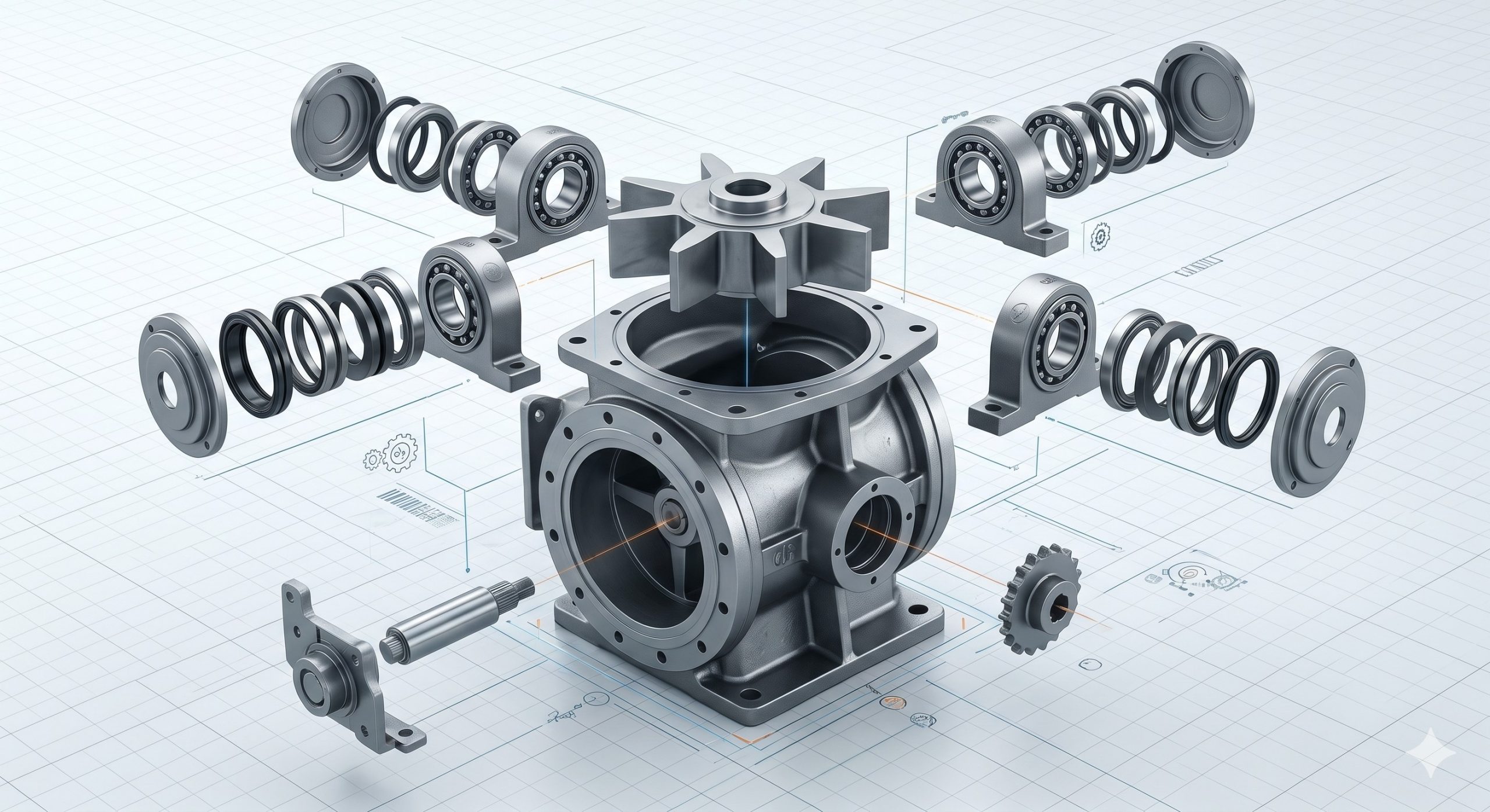 ATEX Zone 20/21 Compliant Valve: Doebritz Carbon Steel Painted Star Discharge Valve | Certified Explosion Safety for Heavy-Duty Bulk Solids scenario 2