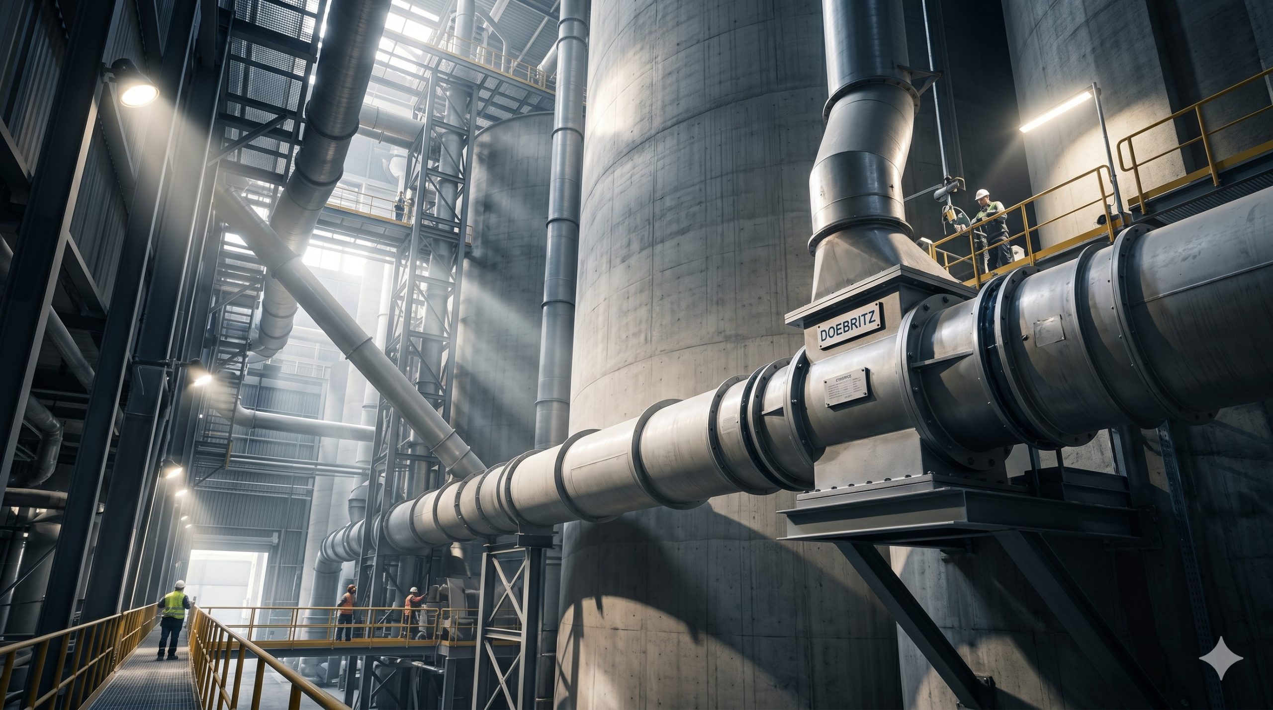 Side-entry Rotary Valve, Doebritz Heavy-Duty Airlock, Cast Iron / ATEX Certified for Explosive Dusts scenario 2