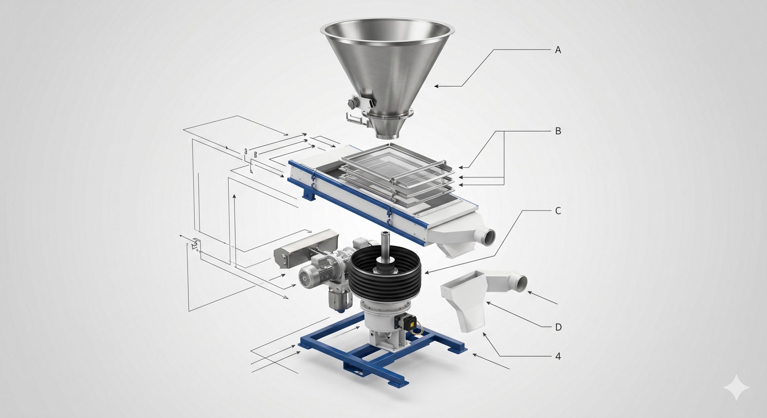 Doebritz Mobile Vibration Sifter, Industrial Screening Feeder, 10-50 TPH / ATEX Zone 22 scenario 2