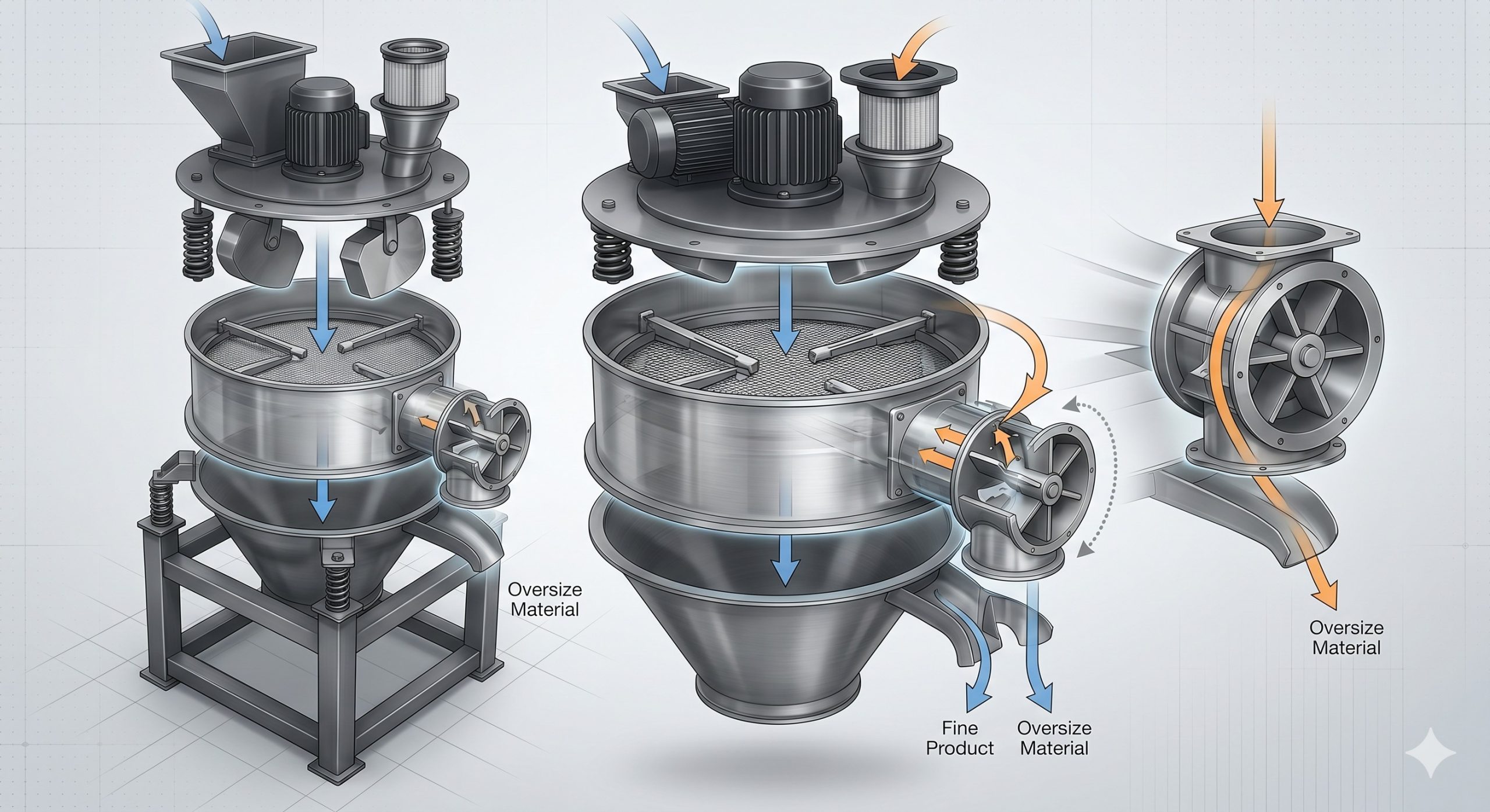 Direct Discharge Sifter, Doebritz Screening Valve, High-Capacity / ATEX Certified / Dust-Tight scenario 2
