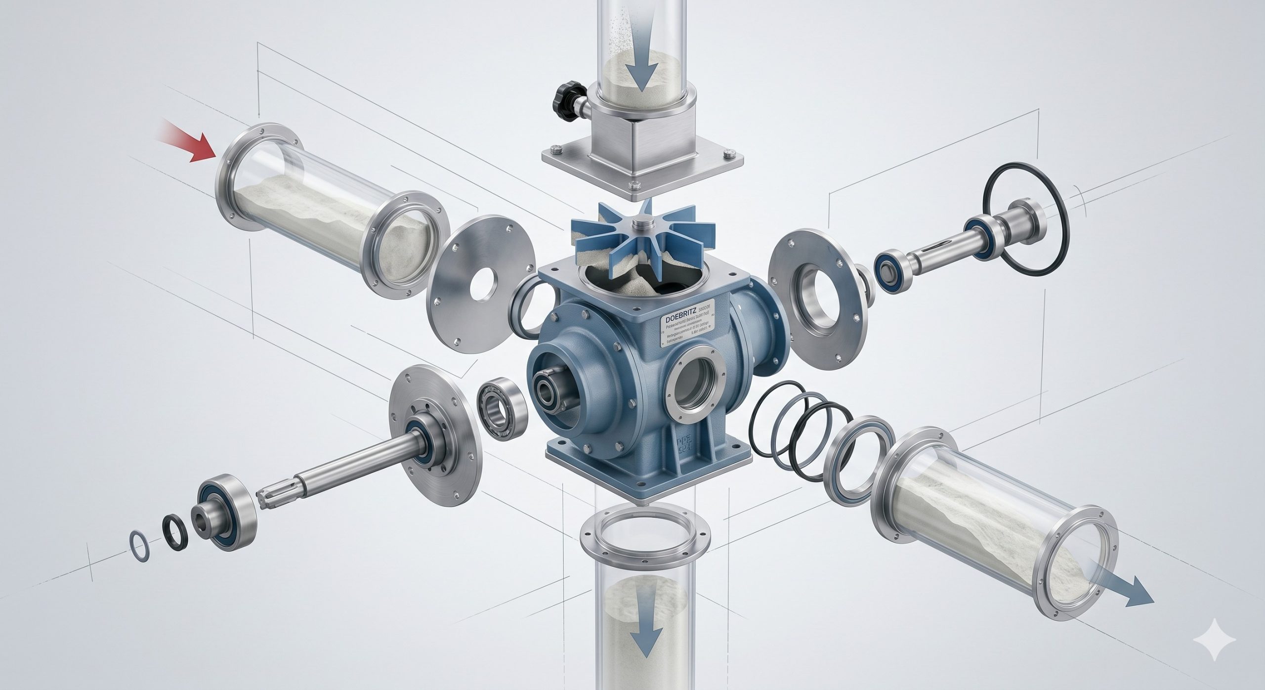 Doebritz Protein Powder Airlock Feeder | ATEX Certified Rotary Valve for Food & Pharma scenario 2