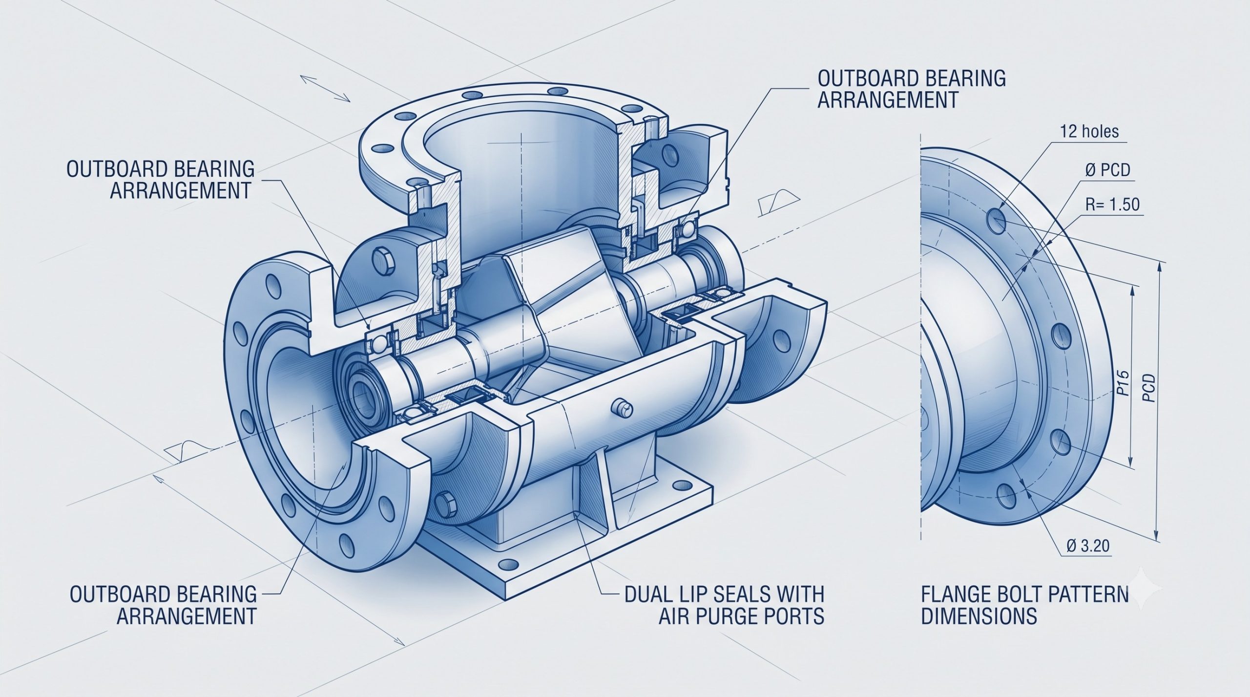 Quick-Clean Demountable Valve: Doebritz PE Quick-release airlock valve | Sanitary Processing Standard - Image 3