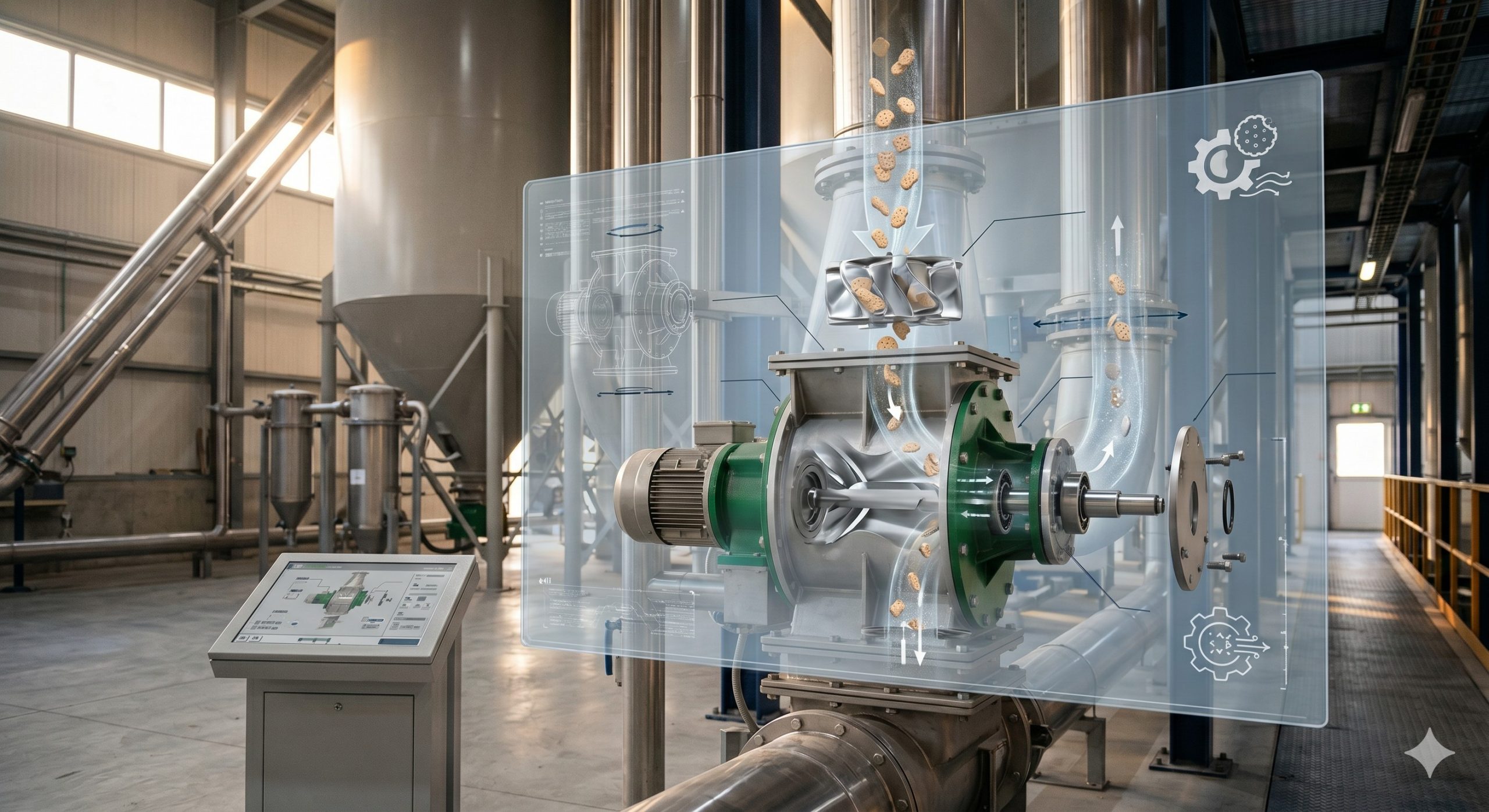 Quick-Clean Demountable Valve: Doebritz Biscuits Airlock Feeder | Sanitary Processing Standard scenario 2