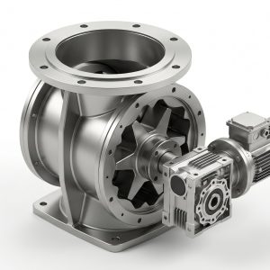 Doebritz Chocolate Star Discharge Valve: ATEX Zone 20/21, 316L, 0.1mm Clearance for Confectionery Plants