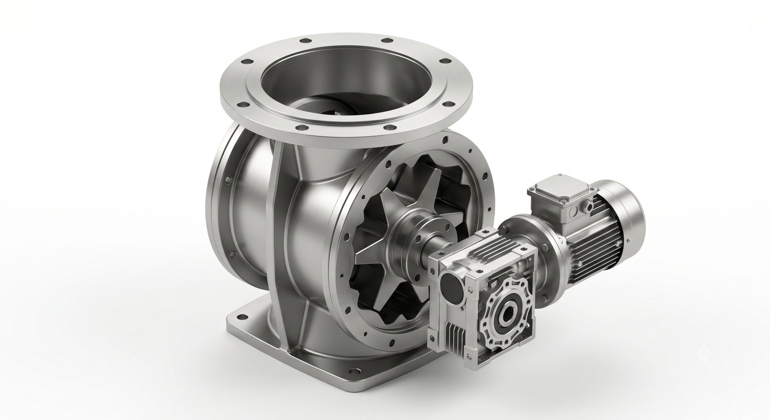 Doebritz Chocolate Star Discharge Valve: ATEX Zone 20/21, 316L, 0.1mm Clearance for Confectionery Plants