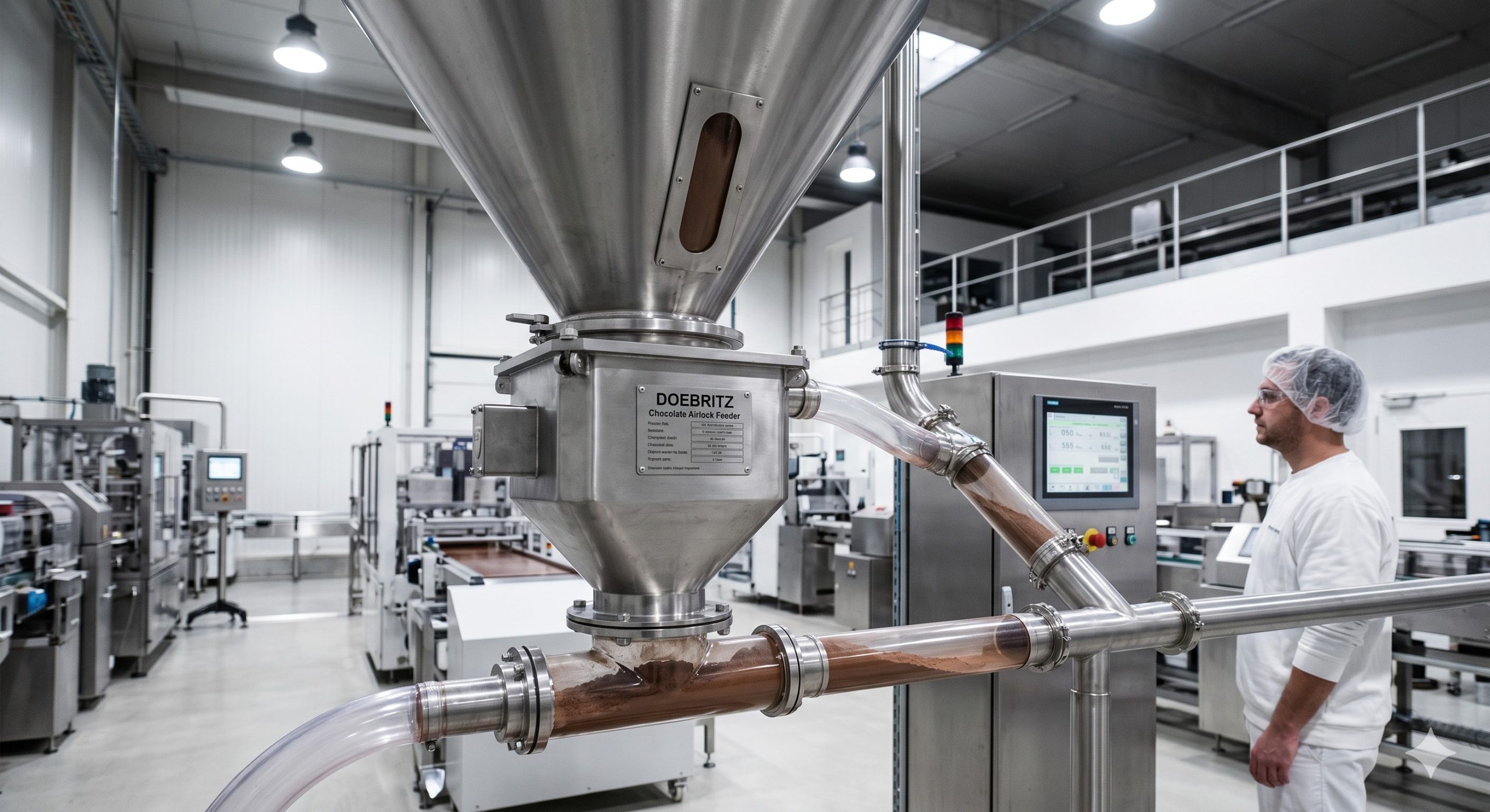 Doebritz Chocolate Airlock Feeder | Quick-Clean Demountable Valve for Hygienic Processing scenario 1