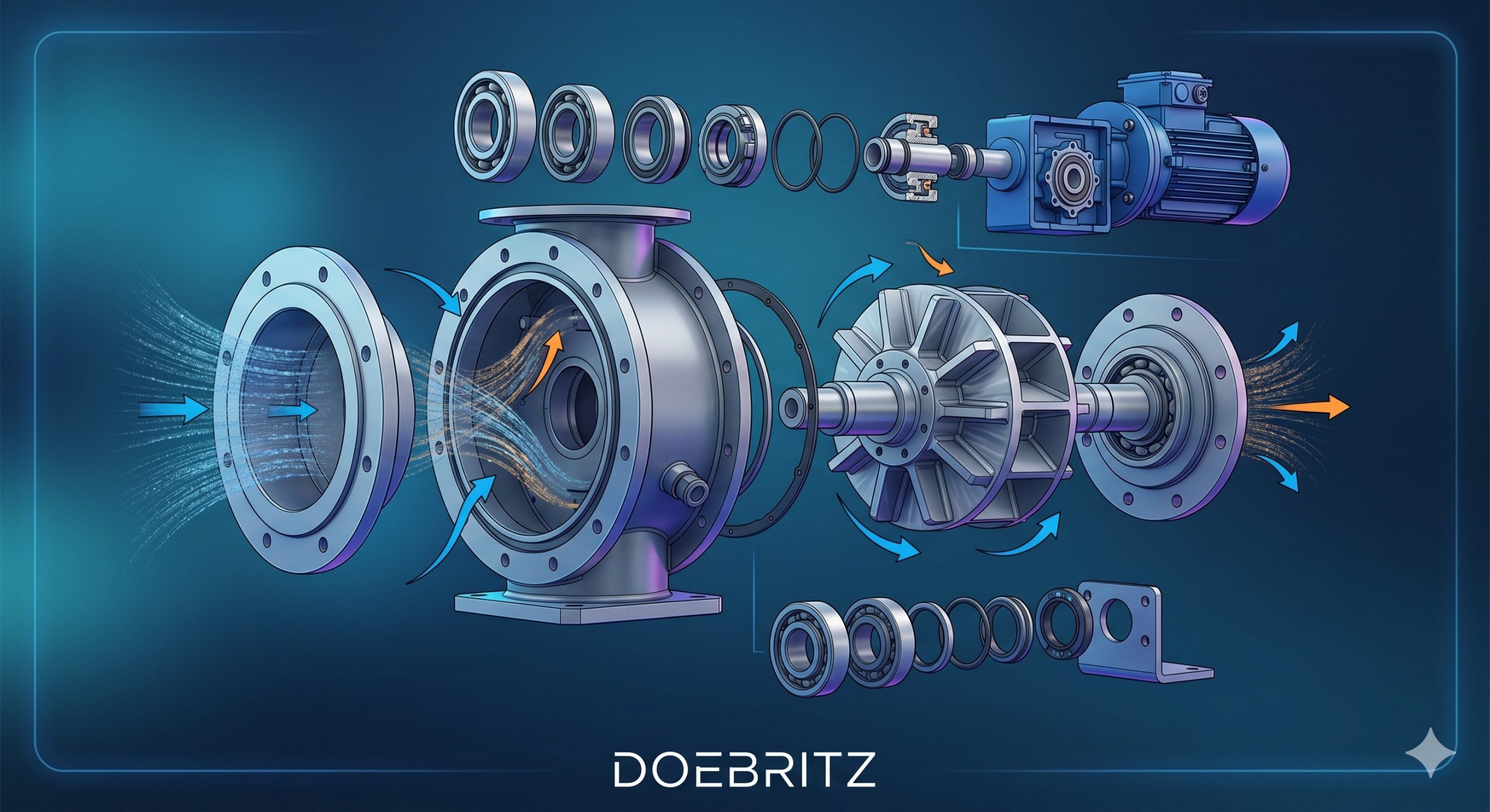Doebritz Corn Flour Airlock Feeder: Cast Stainless Steel - Minimal Air Leakage (ATEX Ready) scenario 2
