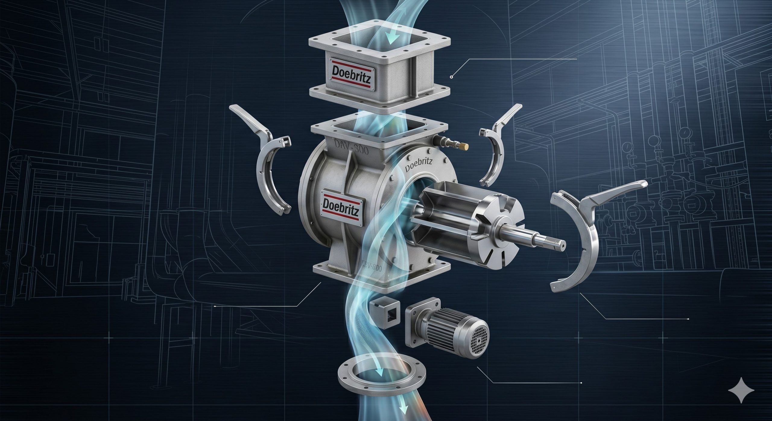 Quick-Clean Demountable Valve: Doebritz Starch Quick-Release Airlock | Sanitary Processing Standard scenario 2