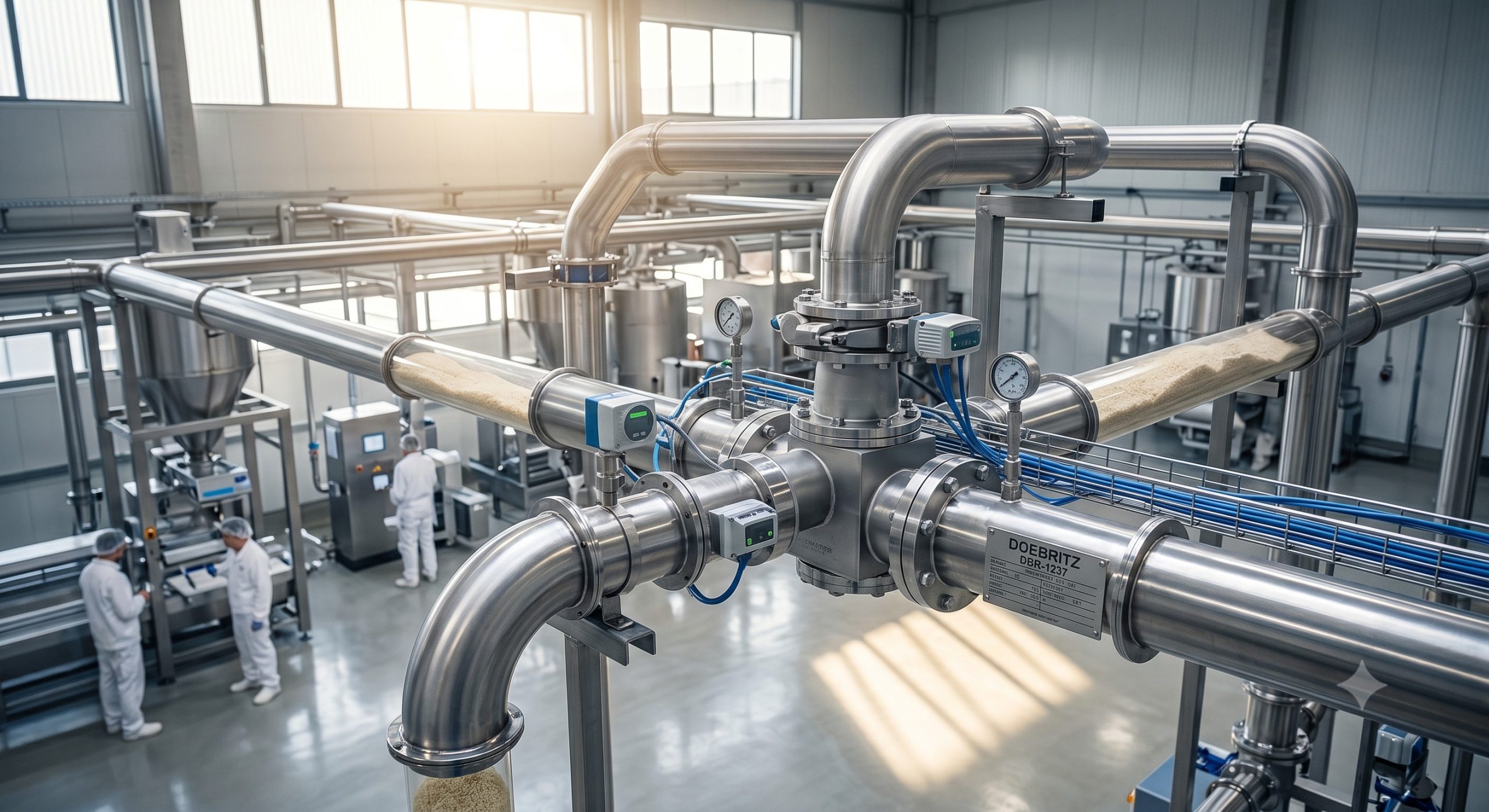 Quick-Clean Demountable Valve: Doebritz Soy Protein Powder Star Discharge Valve | Sanitary Processing Standard scenario 1