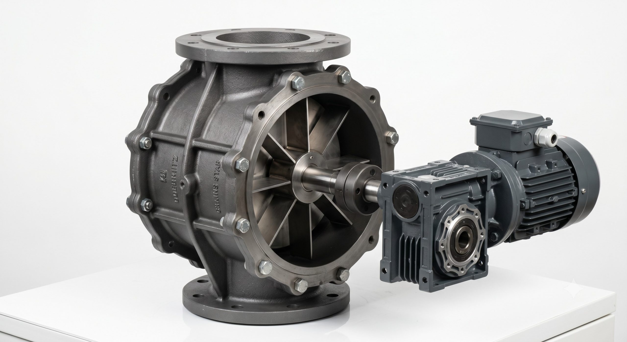 Doebritz Grains Star Discharge Valve: ATEX Certified Airlock for High-Volumetric Silo Discharging | Precision CNC, Minimal Air Leakage