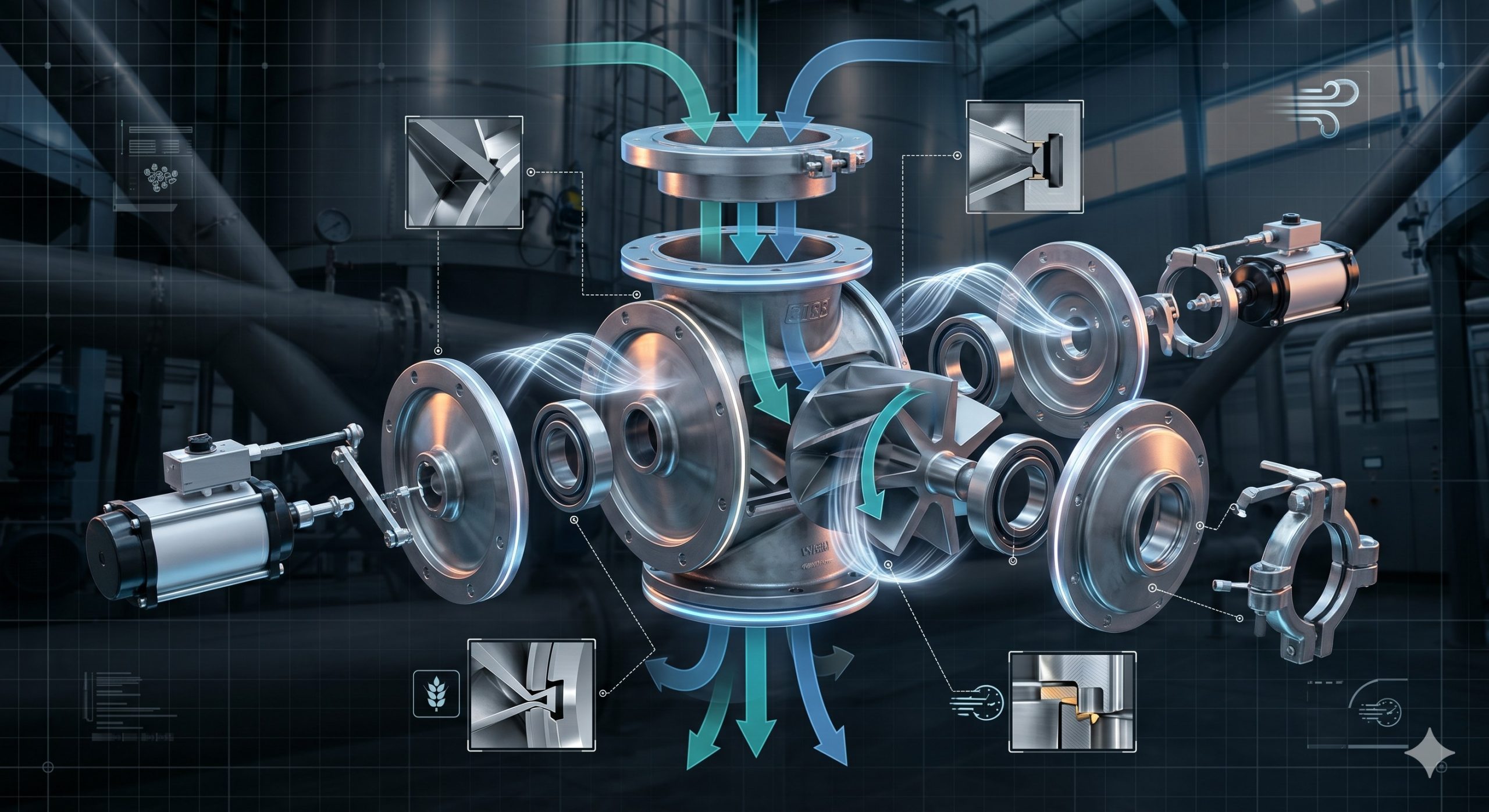 ATEX Zone 20/21 Compliant Valve: Doebritz Grains Quick-release rotary valve | Certified Explosion Safety for Grain & Powder scenario 2