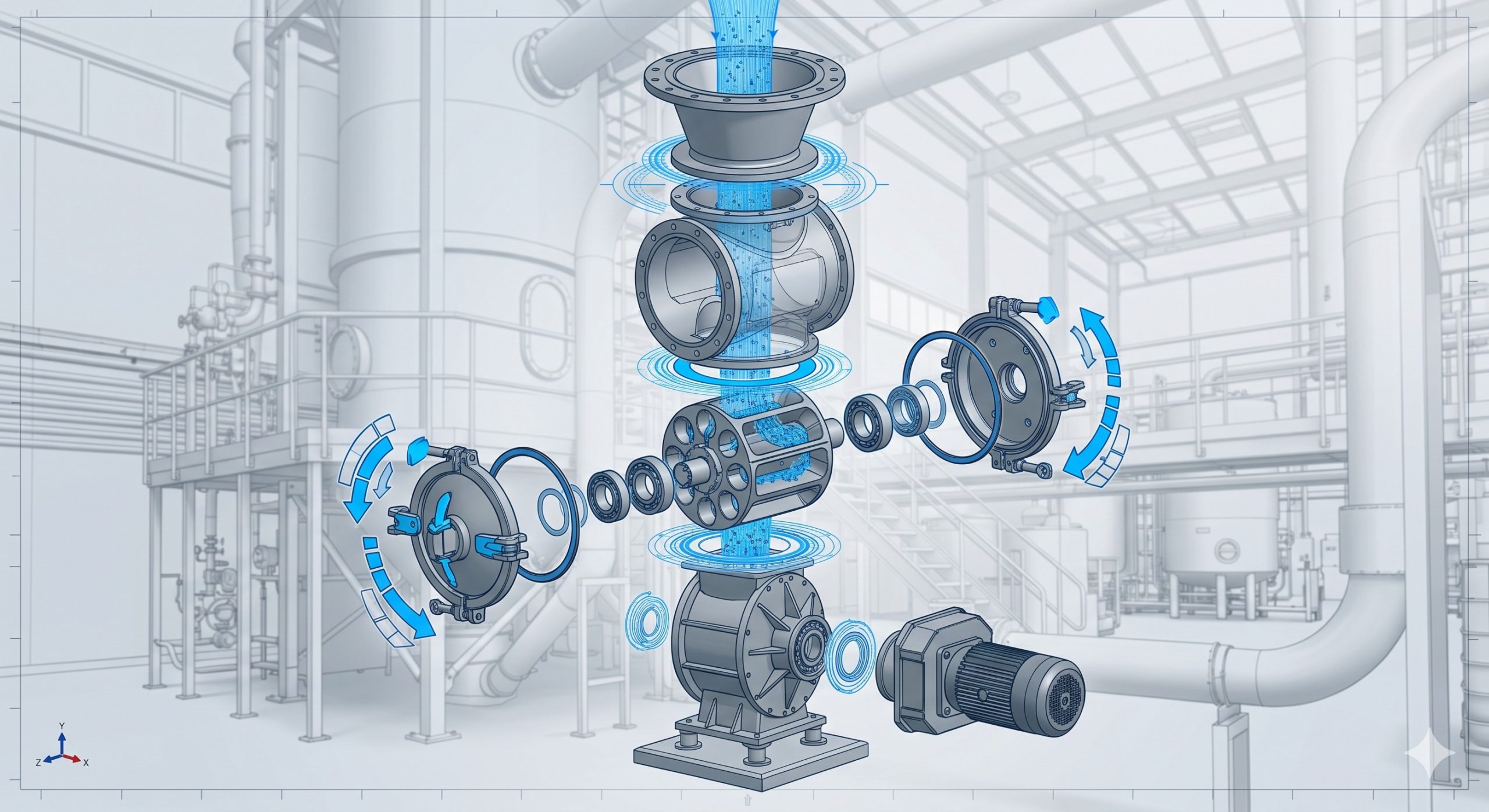 Doebritz Milk Powder Star Discharge Valve: 0.1-0.2mm Clearance | 316L Hygienic ATEX Ready scenario 2