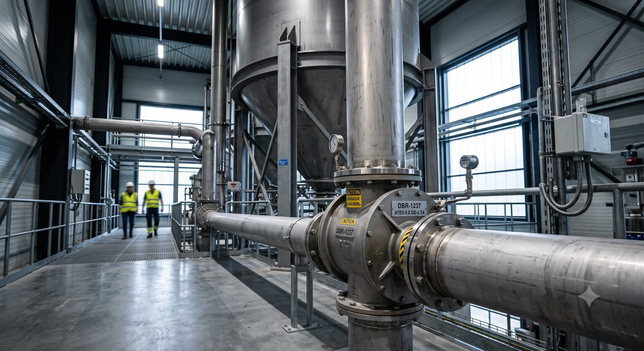 ATEX Zone 20/21 Compliant Valve: Doebritz DBR-1237 | Certified Explosion Safety Rotary Airlock scenario 1